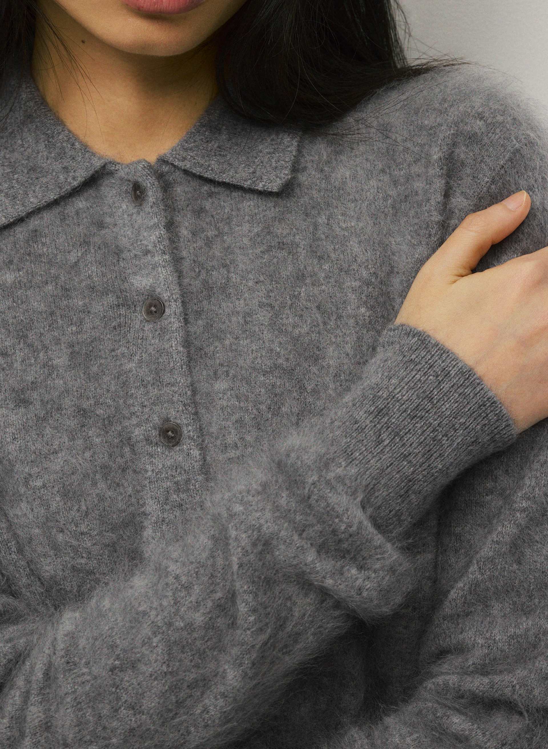 BRUSHED WOOL CASHMERE CELLINI SWEATER | Aritzia