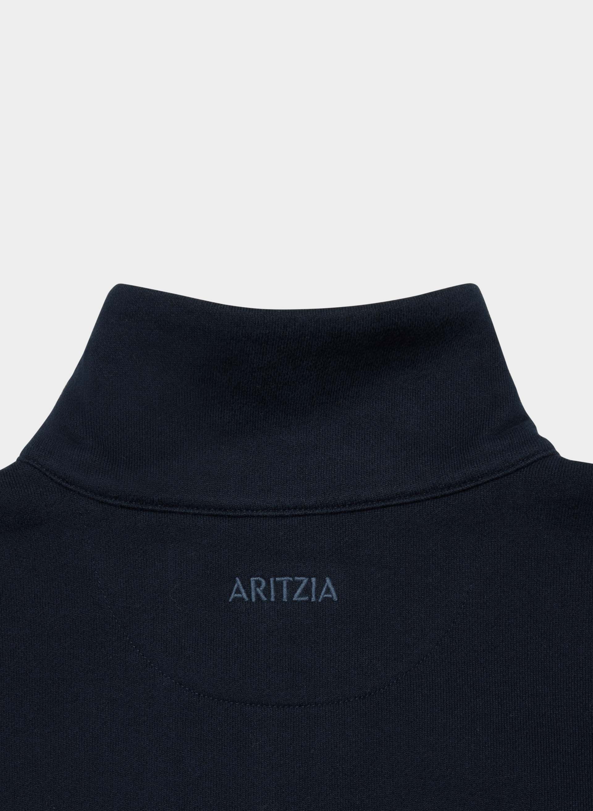 COZY SWEATFLEECE BOYFRIEND BOXY 1/2 ZIP | Aritzia