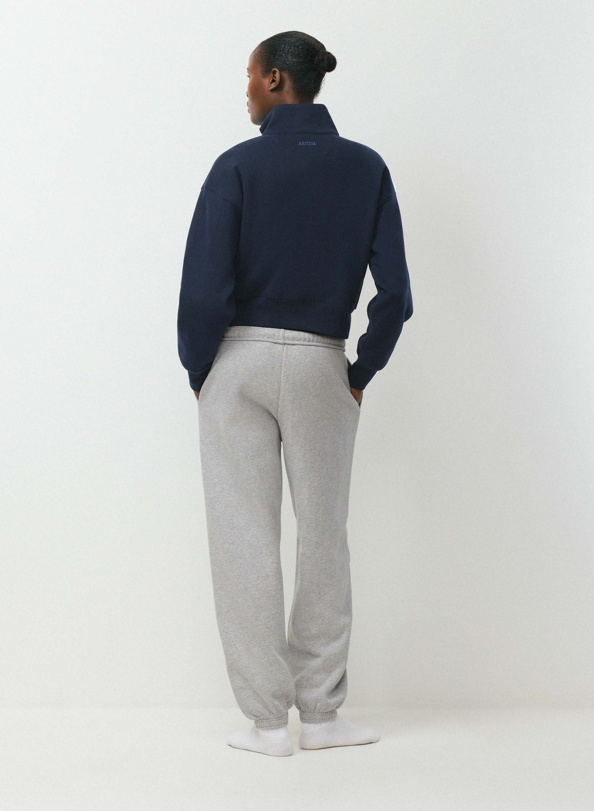 COZY SWEATFLEECE BOYFRIEND BOXY 1/2 ZIP | Aritzia