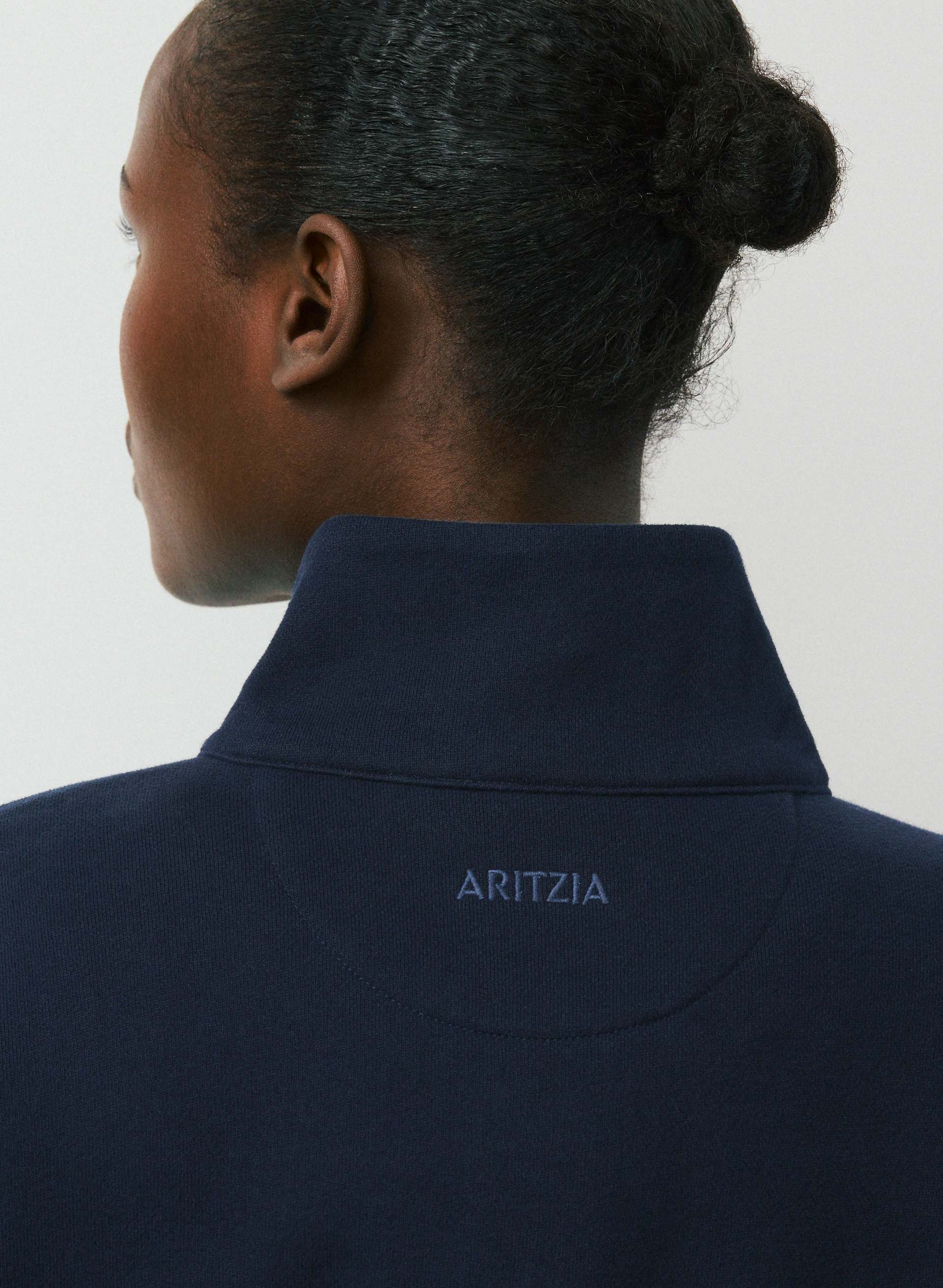 COZY SWEATFLEECE BOYFRIEND BOXY 1/2 ZIP | Aritzia