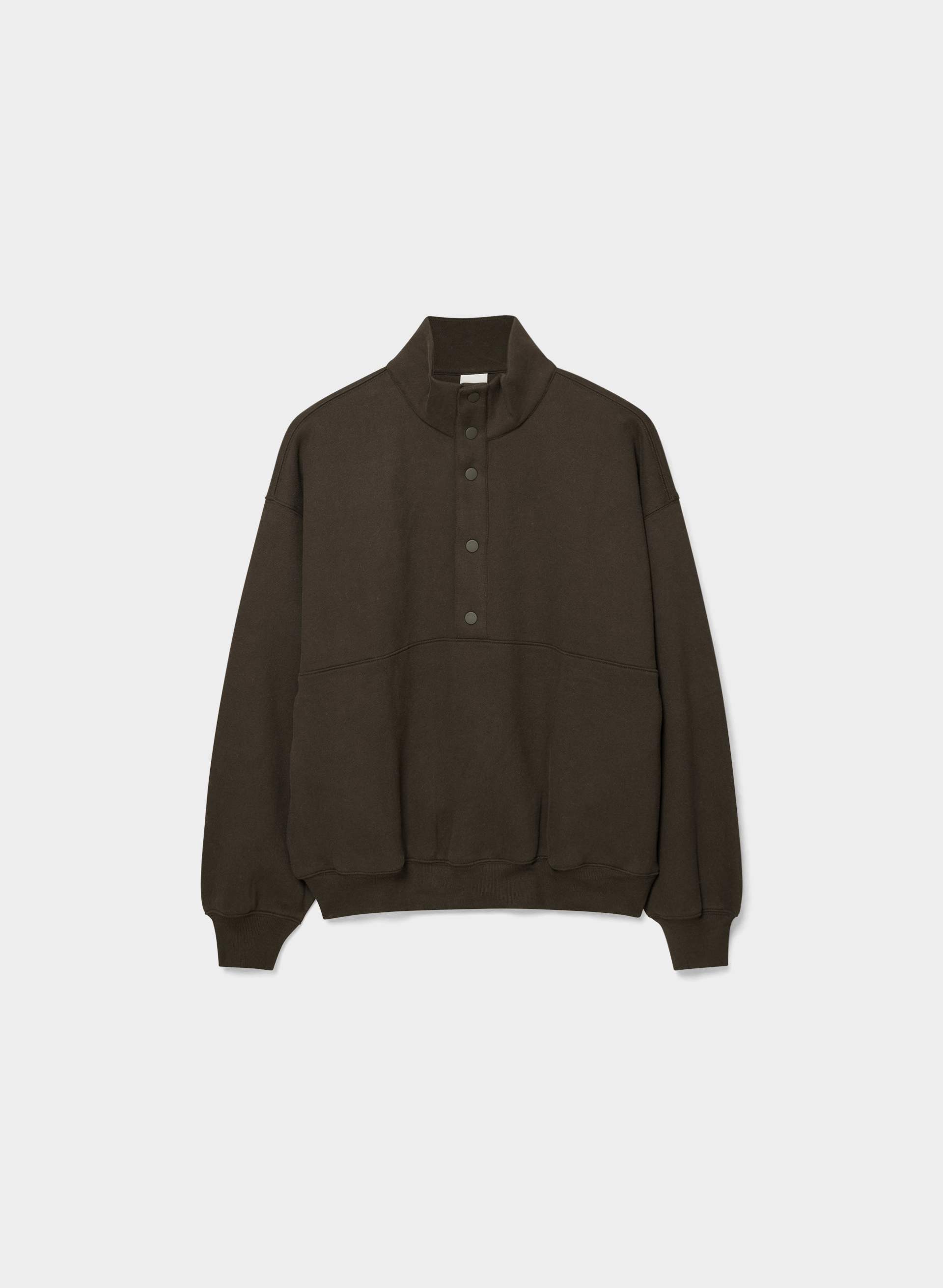 COZY SWEATFLEECE MEGA SNAP FUNNEL NECK | Aritzia