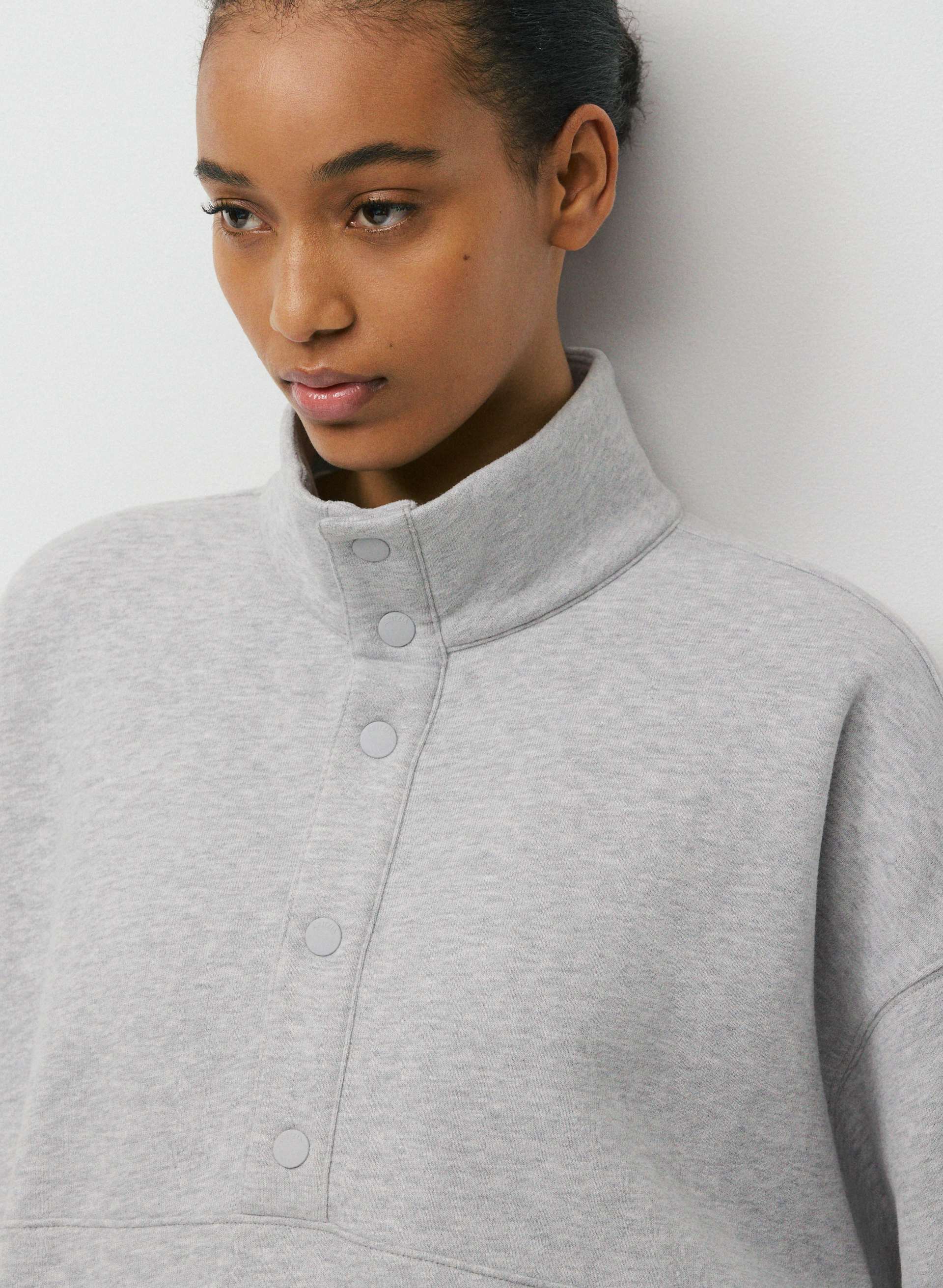Cozy Sweatfleece Mega Snap Funnel Neck | Aritzia CA