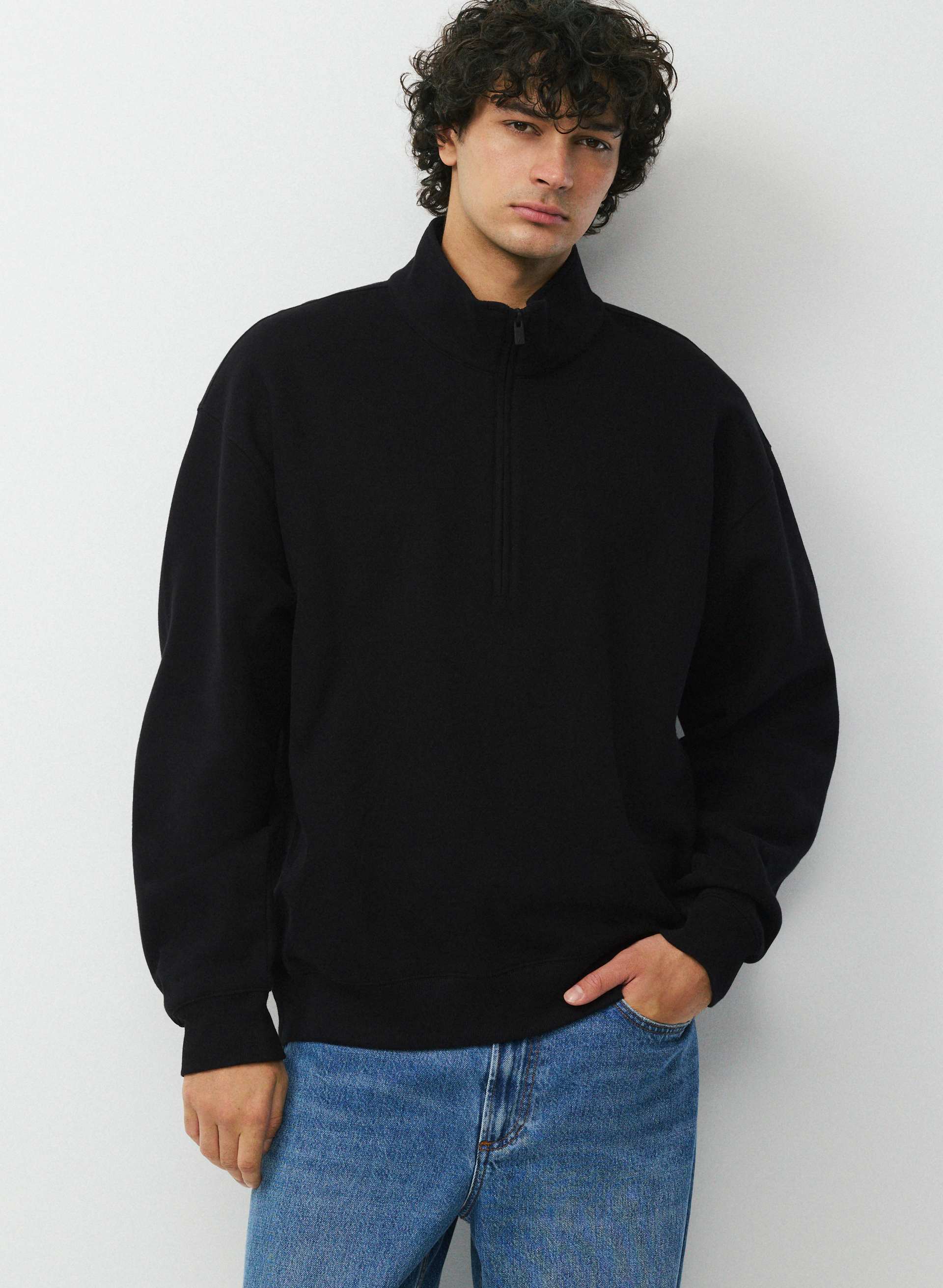 COZY SWEATFLEECE PERFECT 1/2 ZIP MEN'S - Men's classic fleece 1/2-zip mockneck sweatshirt. 
