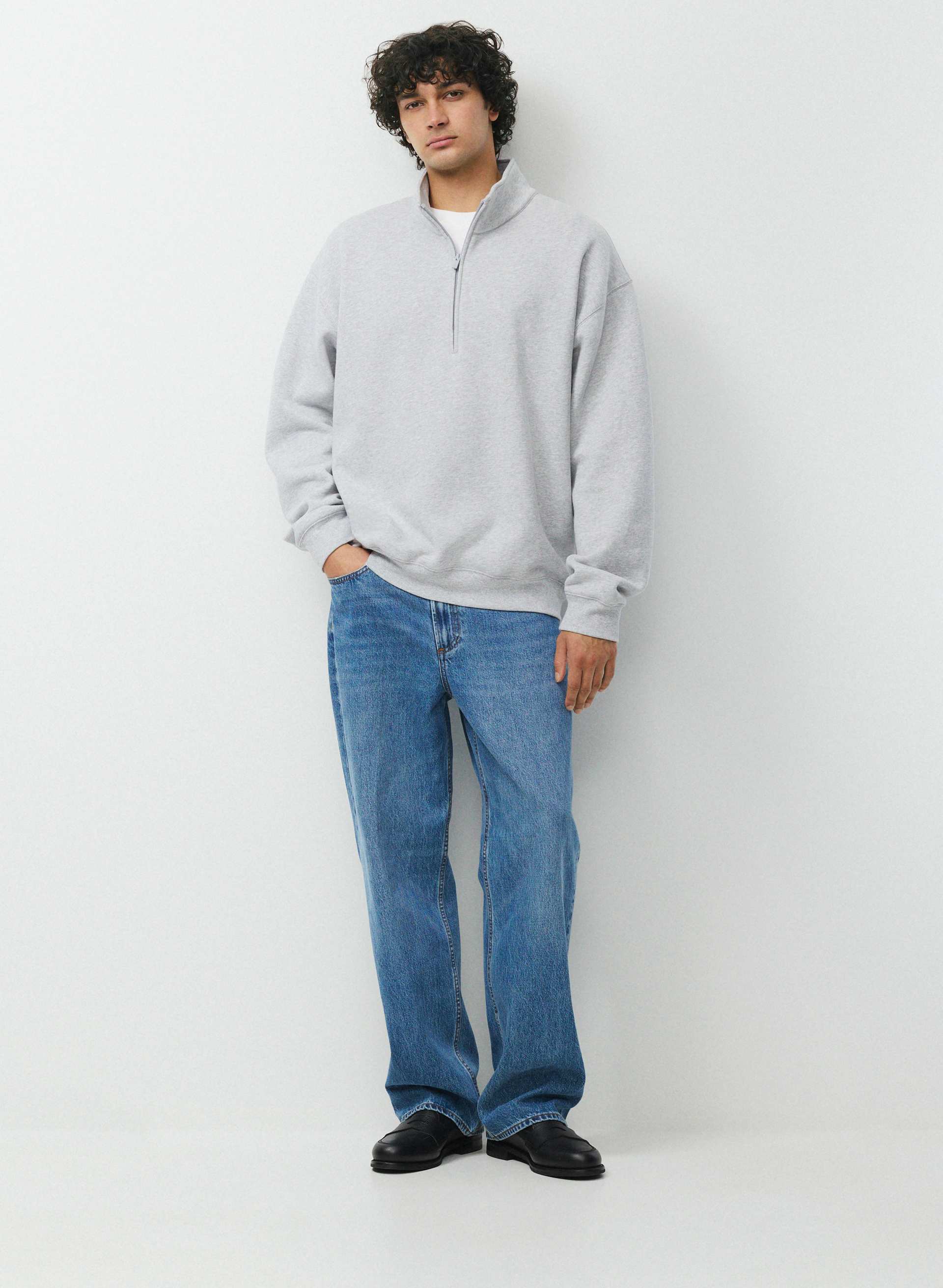 COZY SWEATFLEECE PERFECT 1/2 ZIP MEN'S - Men's classic fleece 1/2-zip mockneck sweatshirt. 