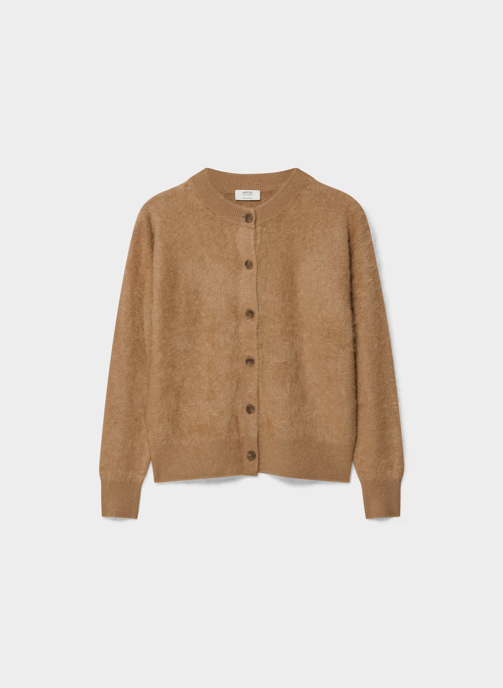 BRUSHED WOOL CASHMERE ACCLAIM CARDIGAN | Aritzia