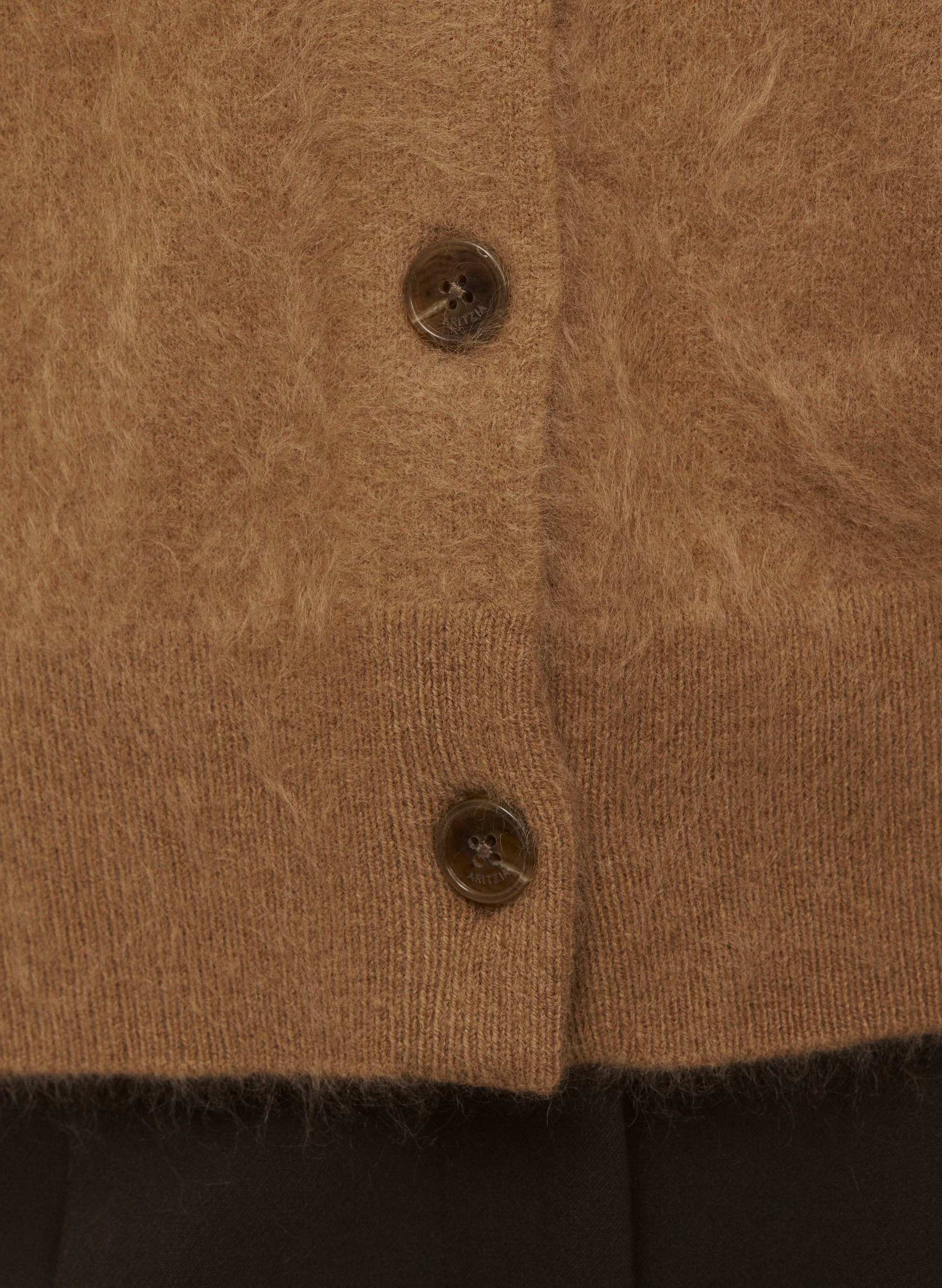 BRUSHED WOOL CASHMERE ACCLAIM CARDIGAN | Aritzia