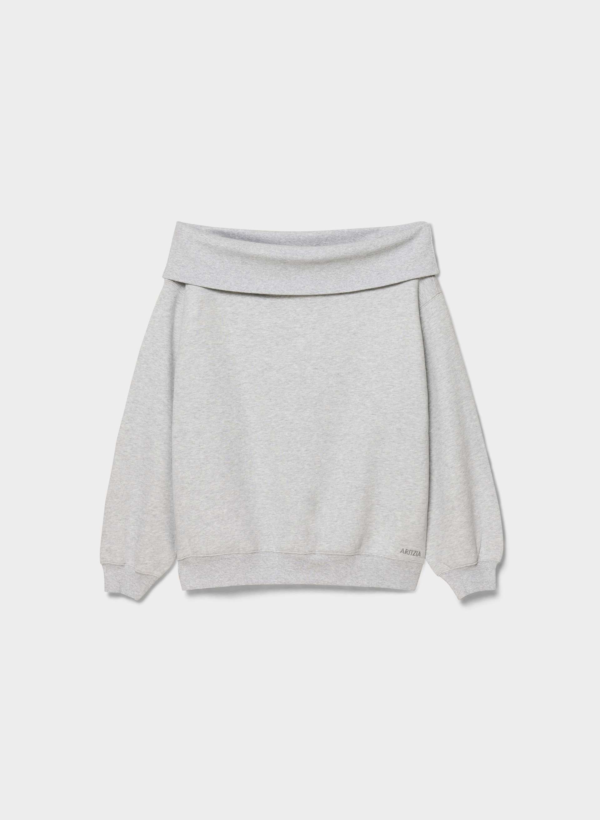 COZY SWEATFLEECE MEGA OFF-SHOULDER SWEATSHIRT | Aritzia