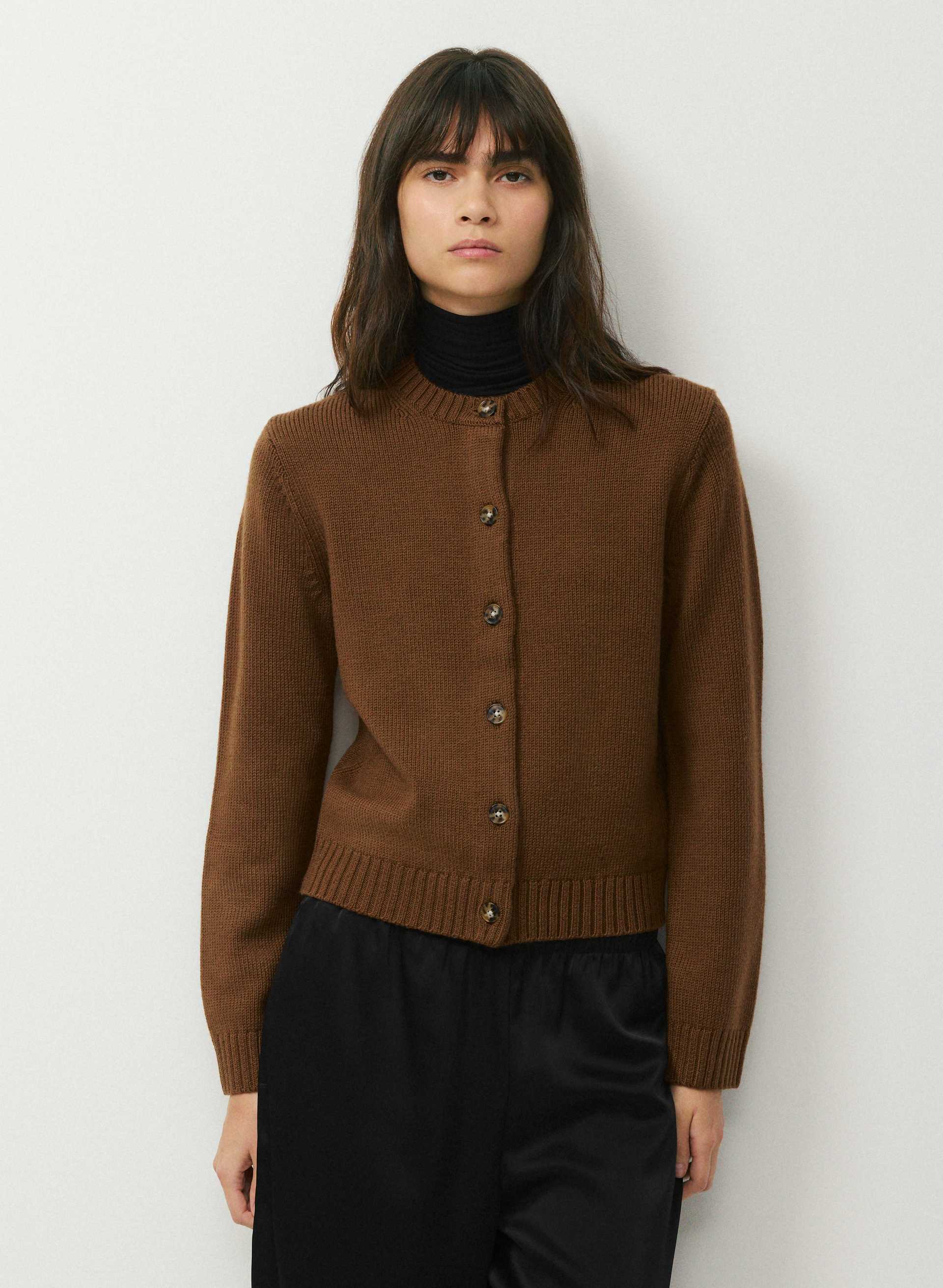 PLUSH MERINO WOOL QUILL CARDIGAN | Aritzia