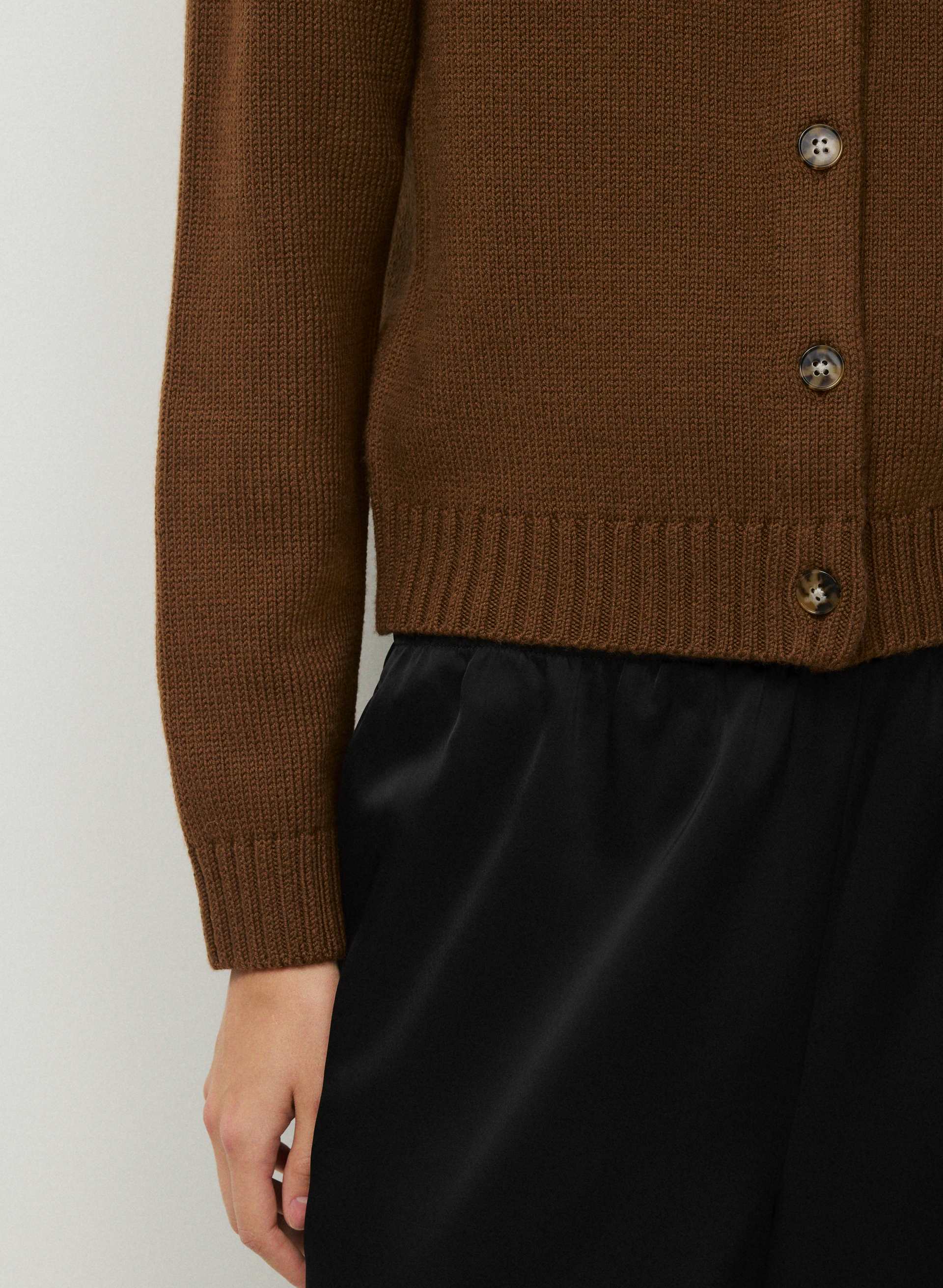 PLUSH MERINO WOOL QUILL CARDIGAN | Aritzia