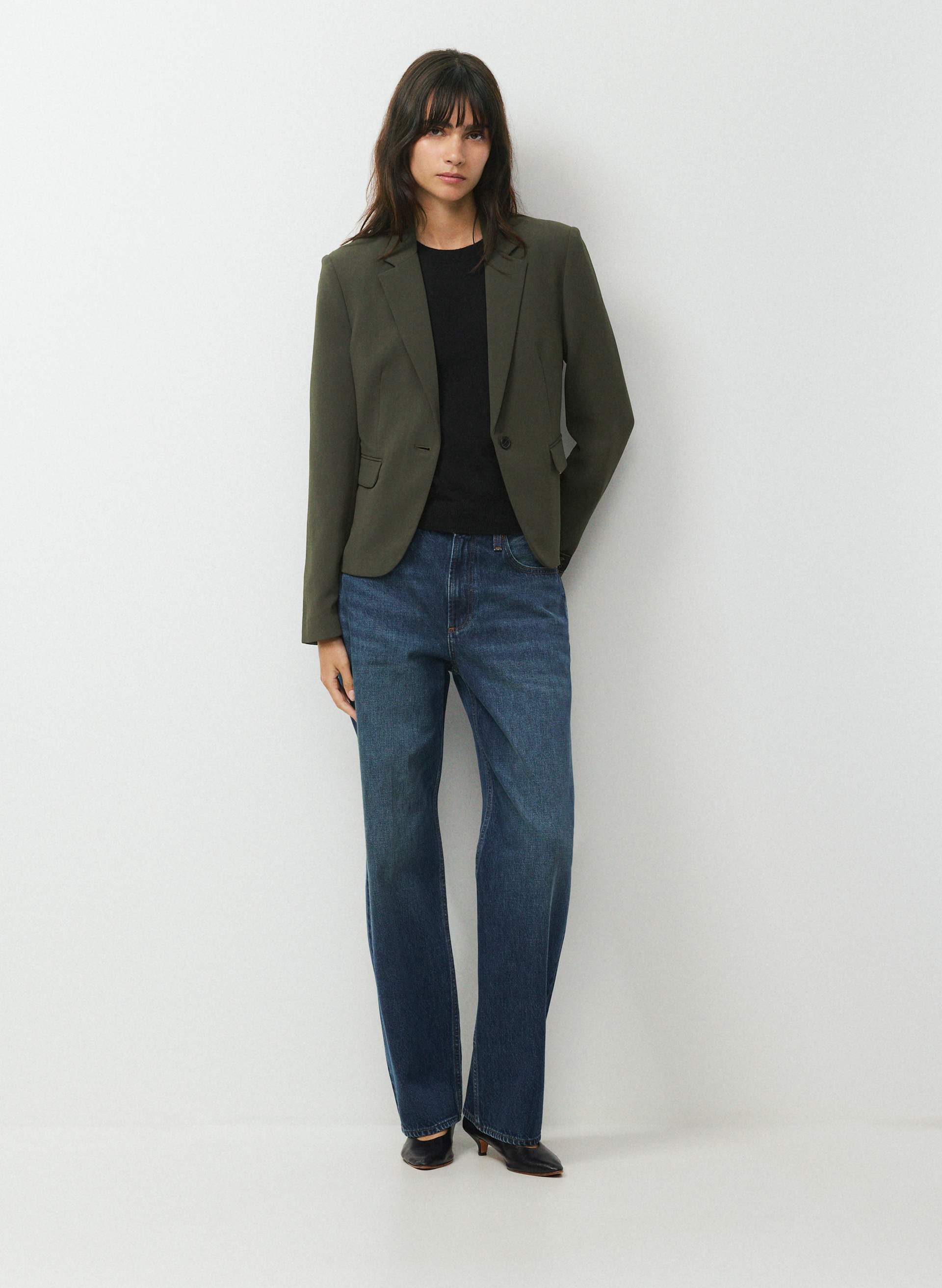 BLAZER ETIQUETTE - CRÊPE CREPETTE™ - Blazer non croisé étroit en crêpe japonais. 