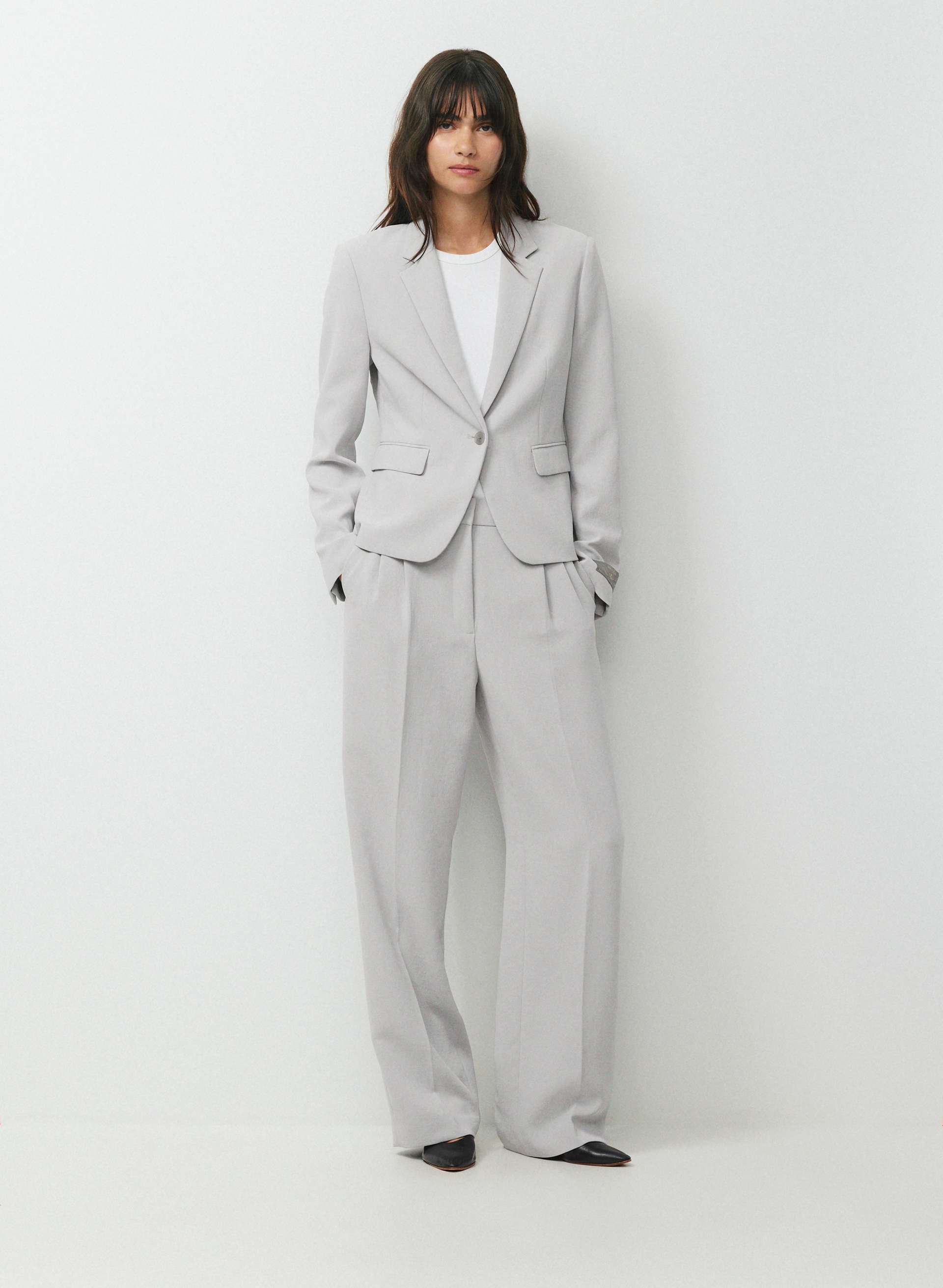 BLAZER ETIQUETTE - CRÊPE CREPETTE™ - Blazer non croisé étroit en crêpe japonais. 
