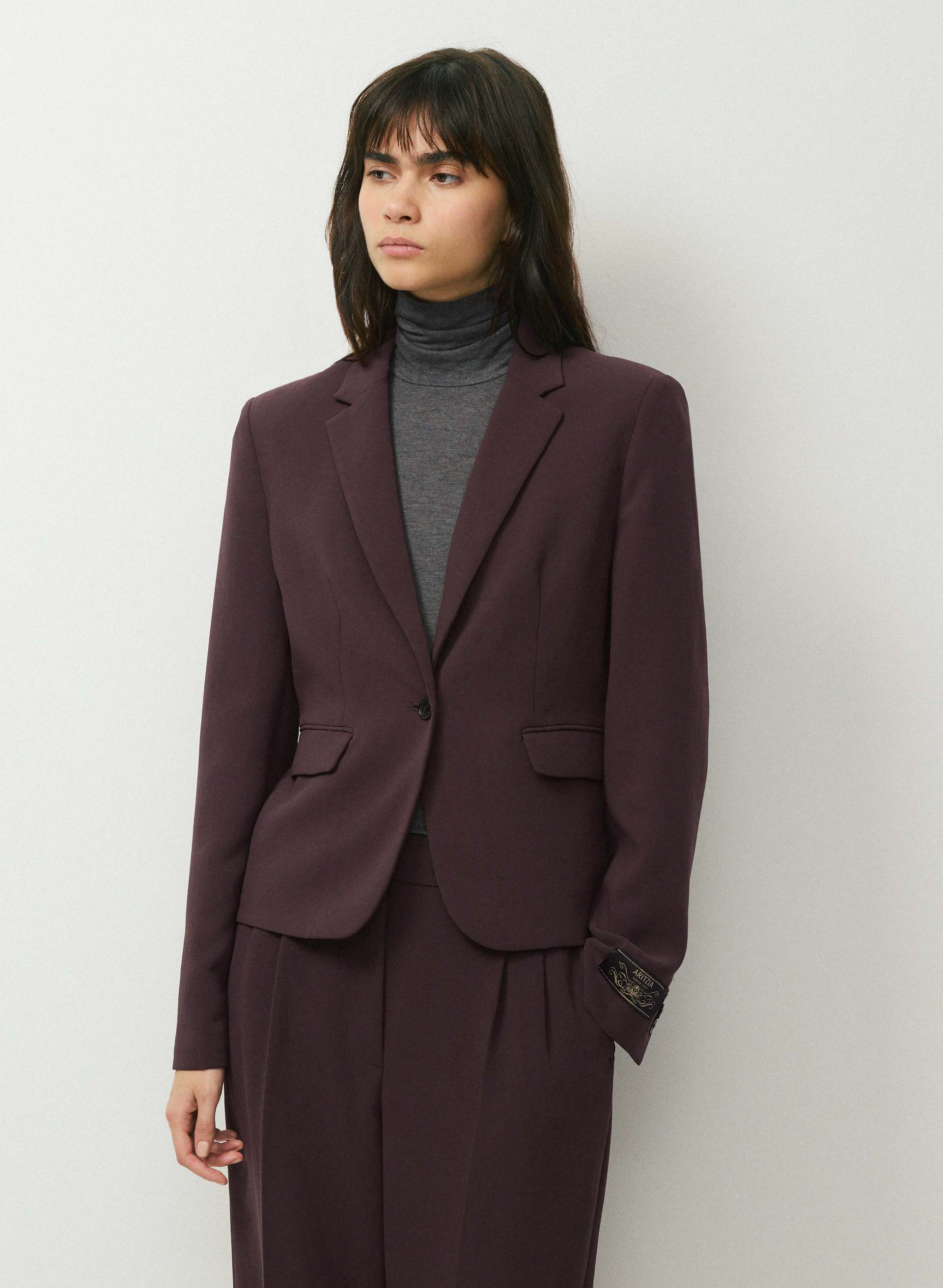 ETIQUETTE BLAZER - CREPETTE™ - Single-breasted slim-fit Japanese crepe blazer. 