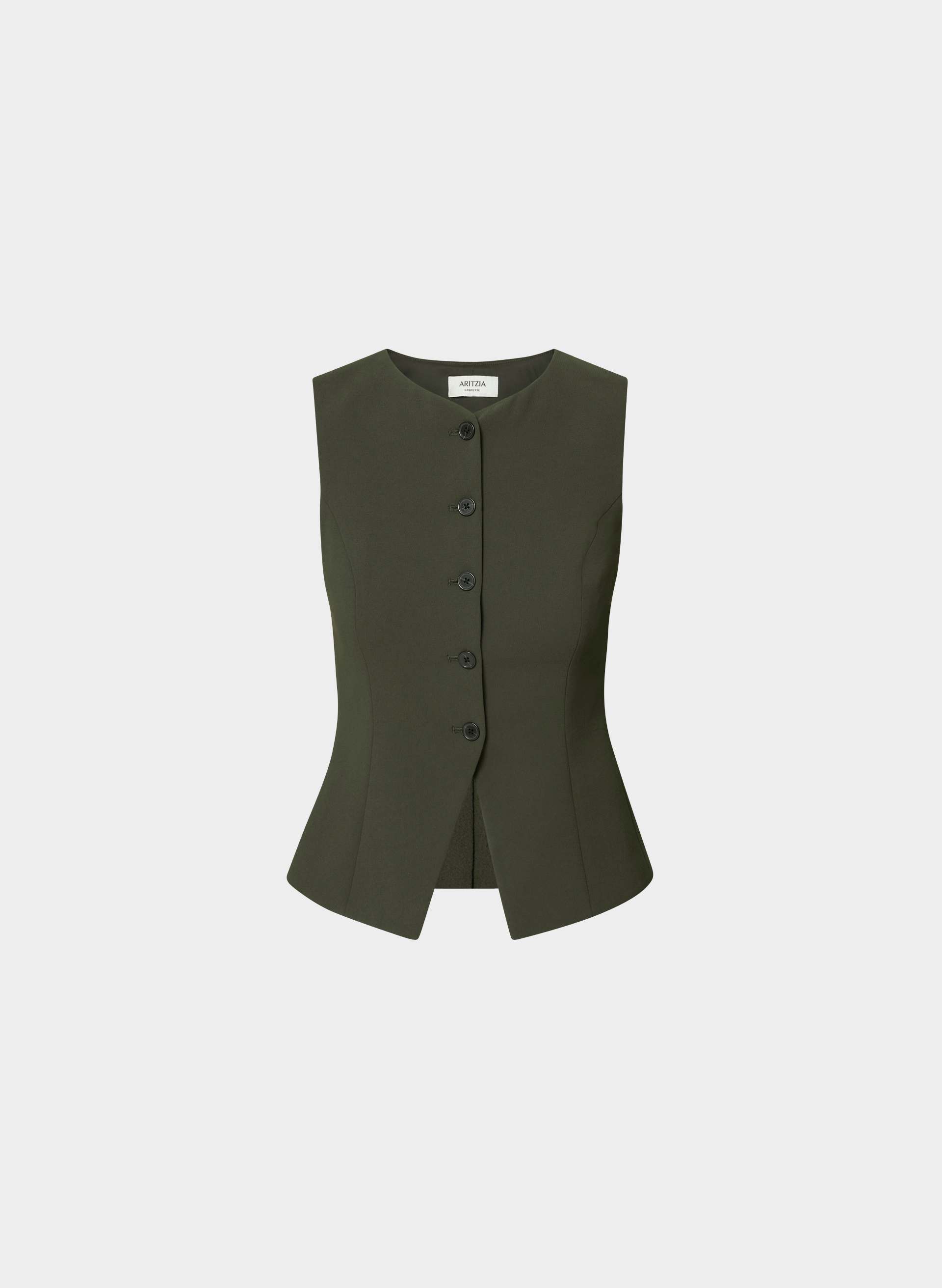 REGAL VEST - CREPETTE™ - Slim-fit Japanese crepe button-up vest. 