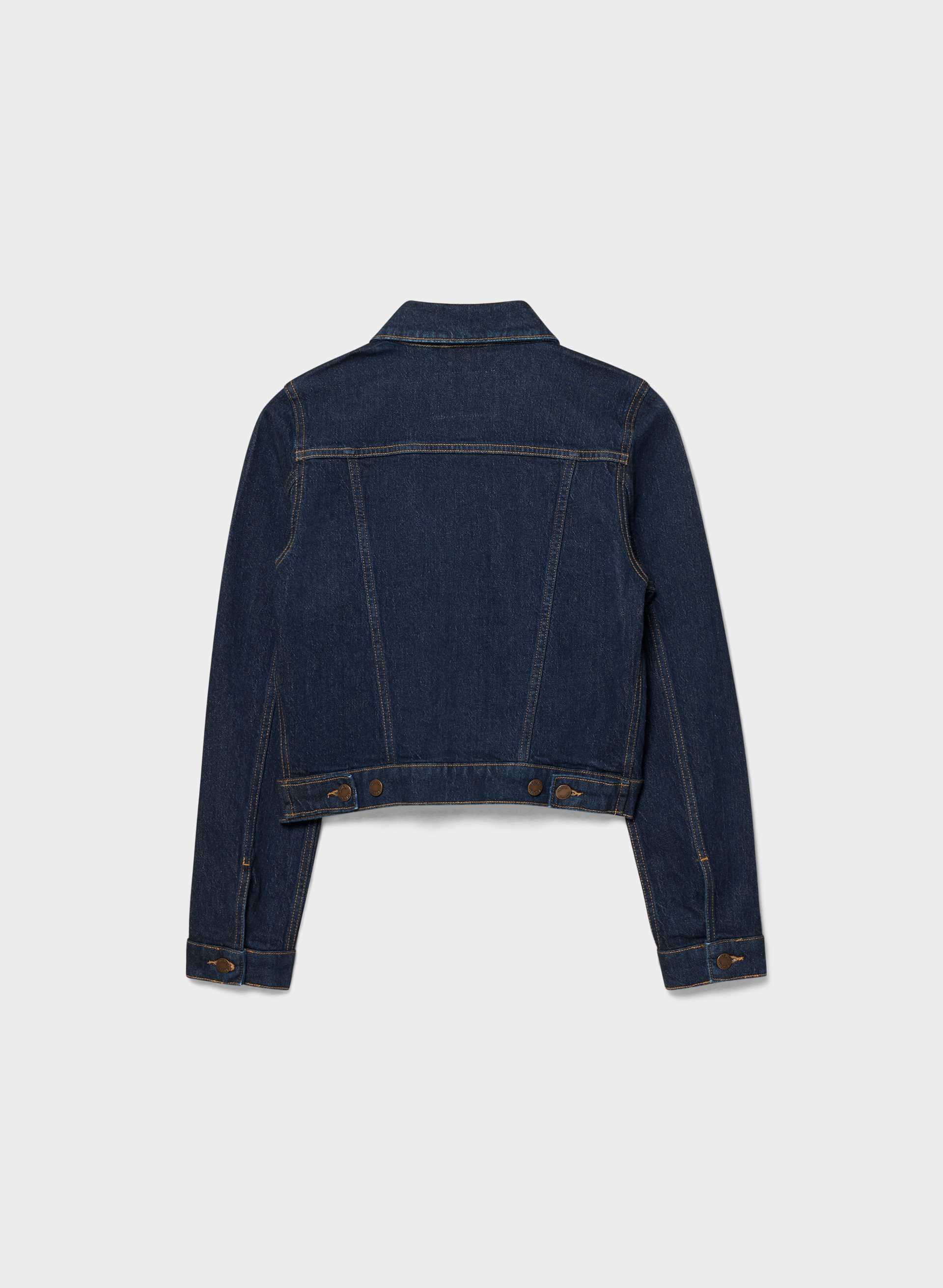 TONI SHRUNKEN DENIM JACKET | Aritzia