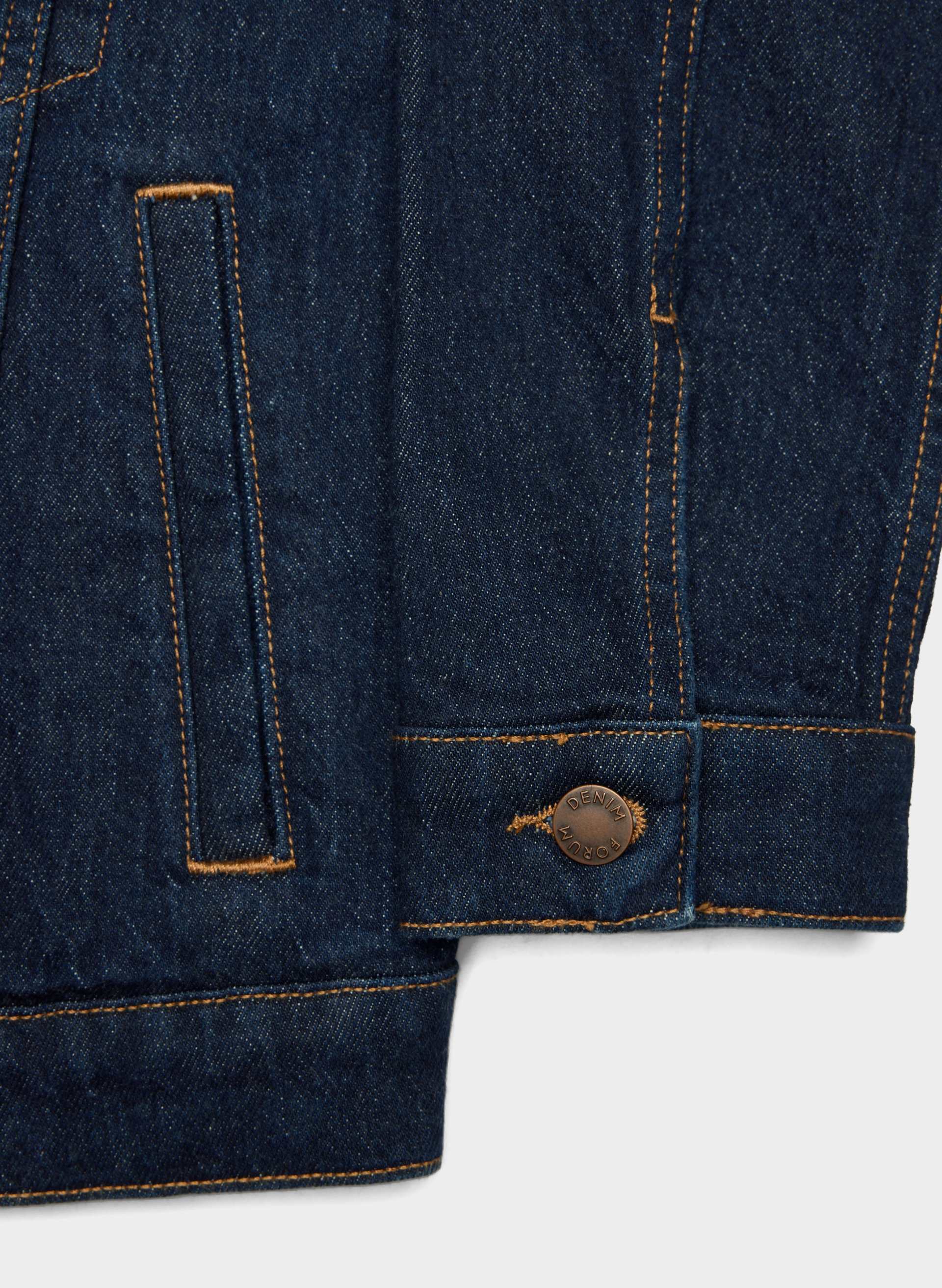 TONI SHRUNKEN DENIM JACKET | Aritzia