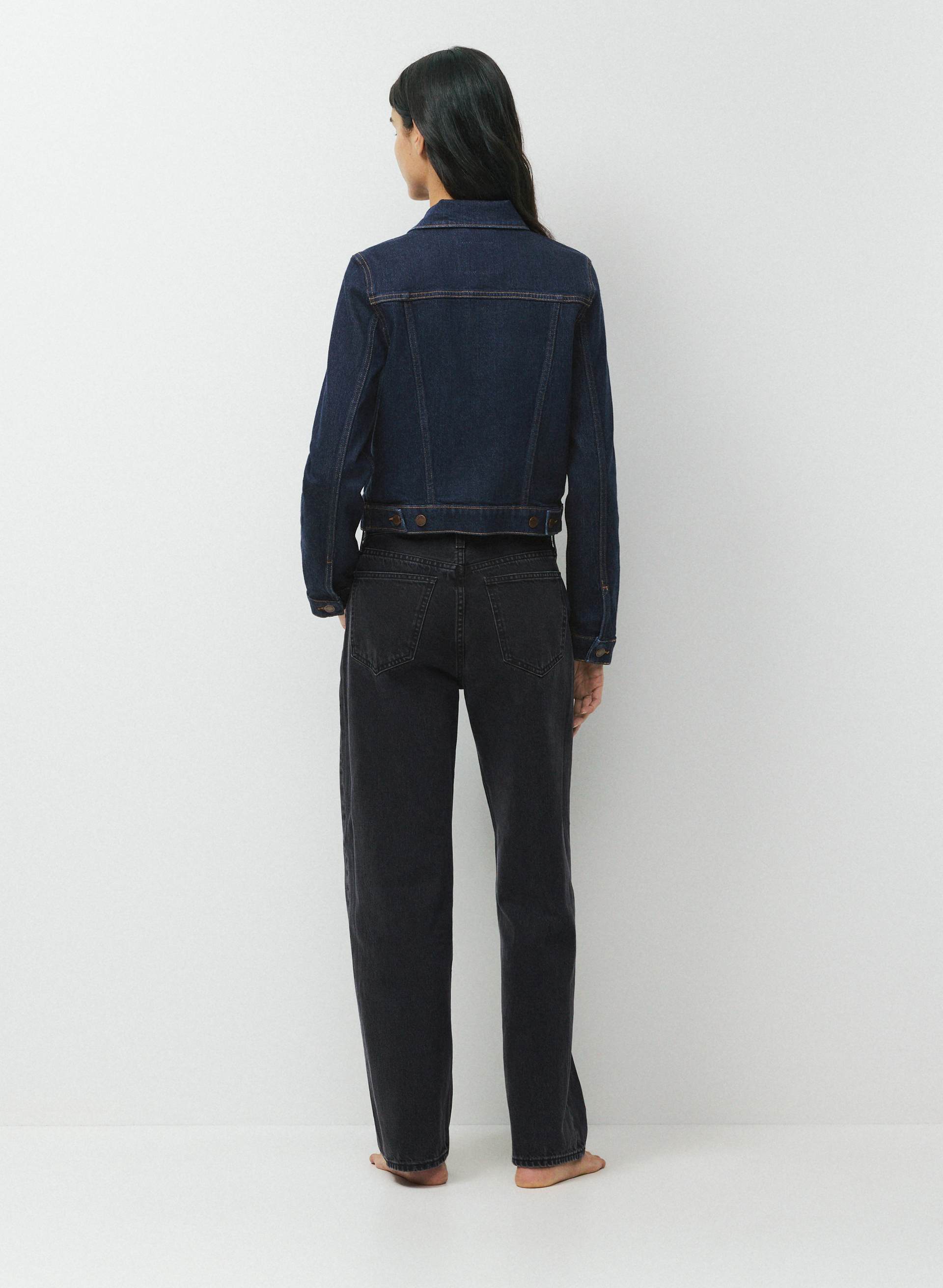 TONI SHRUNKEN DENIM JACKET | Aritzia