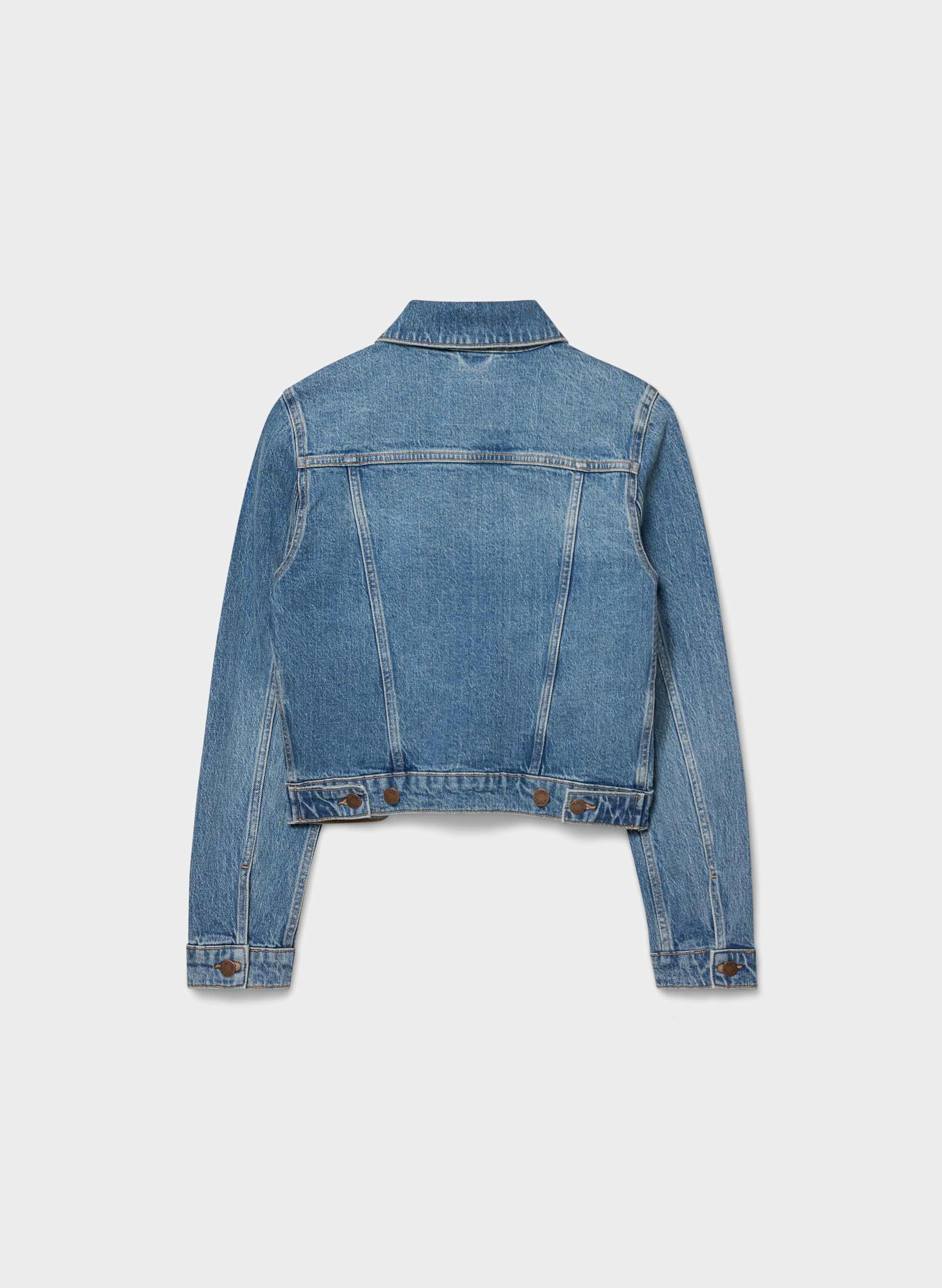 TONI SHRUNKEN DENIM JACKET | Aritzia