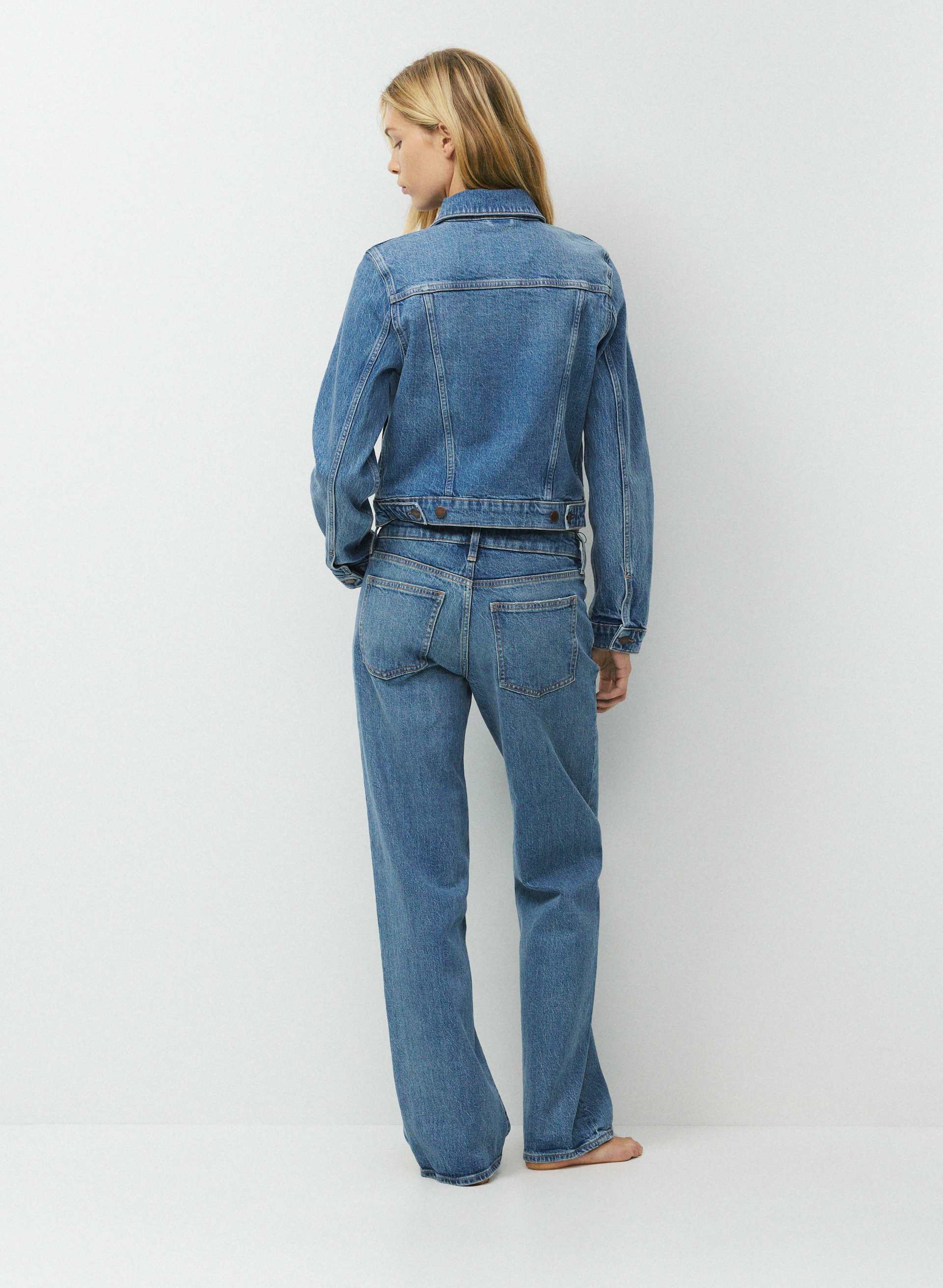 TONI SHRUNKEN DENIM JACKET | Aritzia
