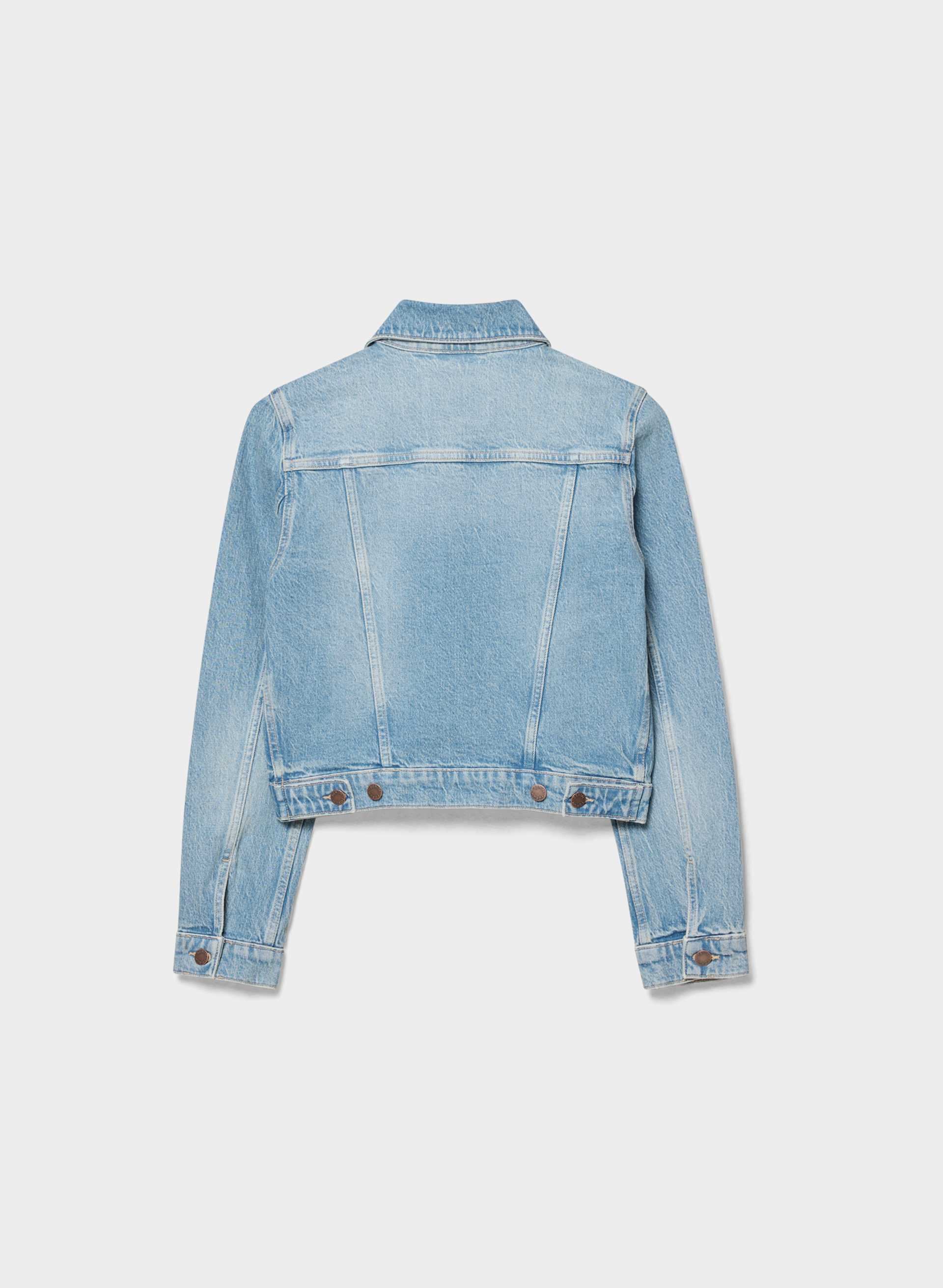 TONI SHRUNKEN DENIM JACKET | Aritzia