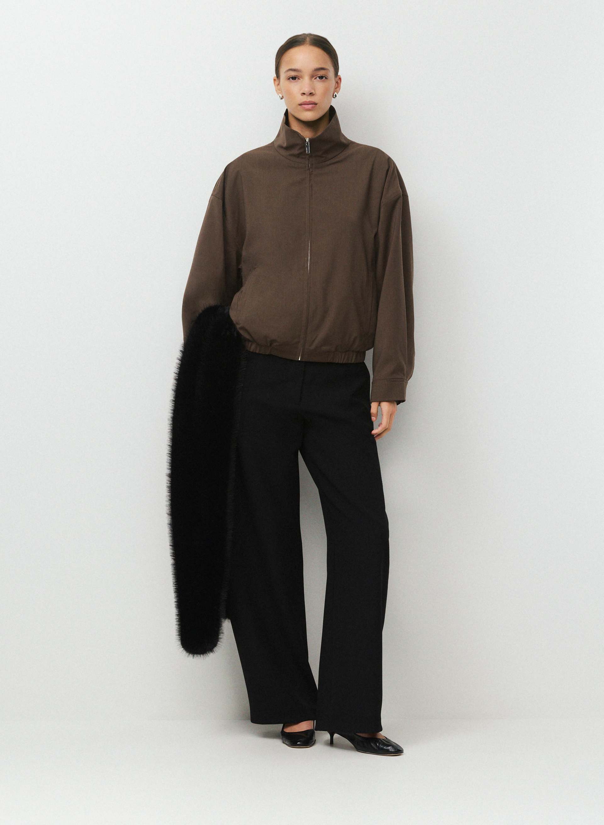 TENET JACKET - Lined, 100% wool zip-up jacket. 