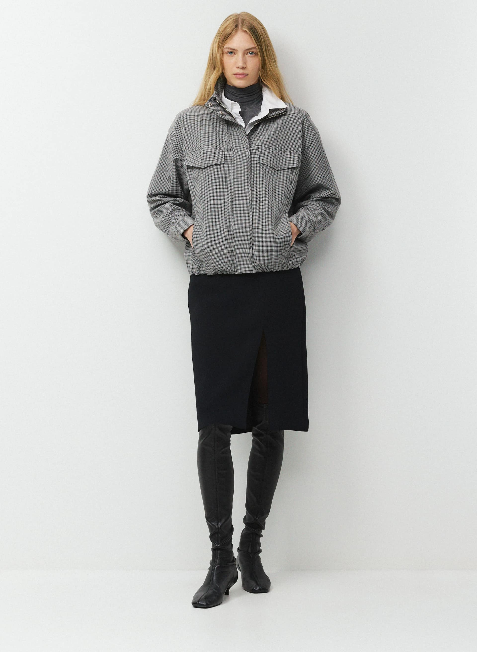 VESTE OCULUS - Veste décontractée à fermeture éclair en tissu croisé. 