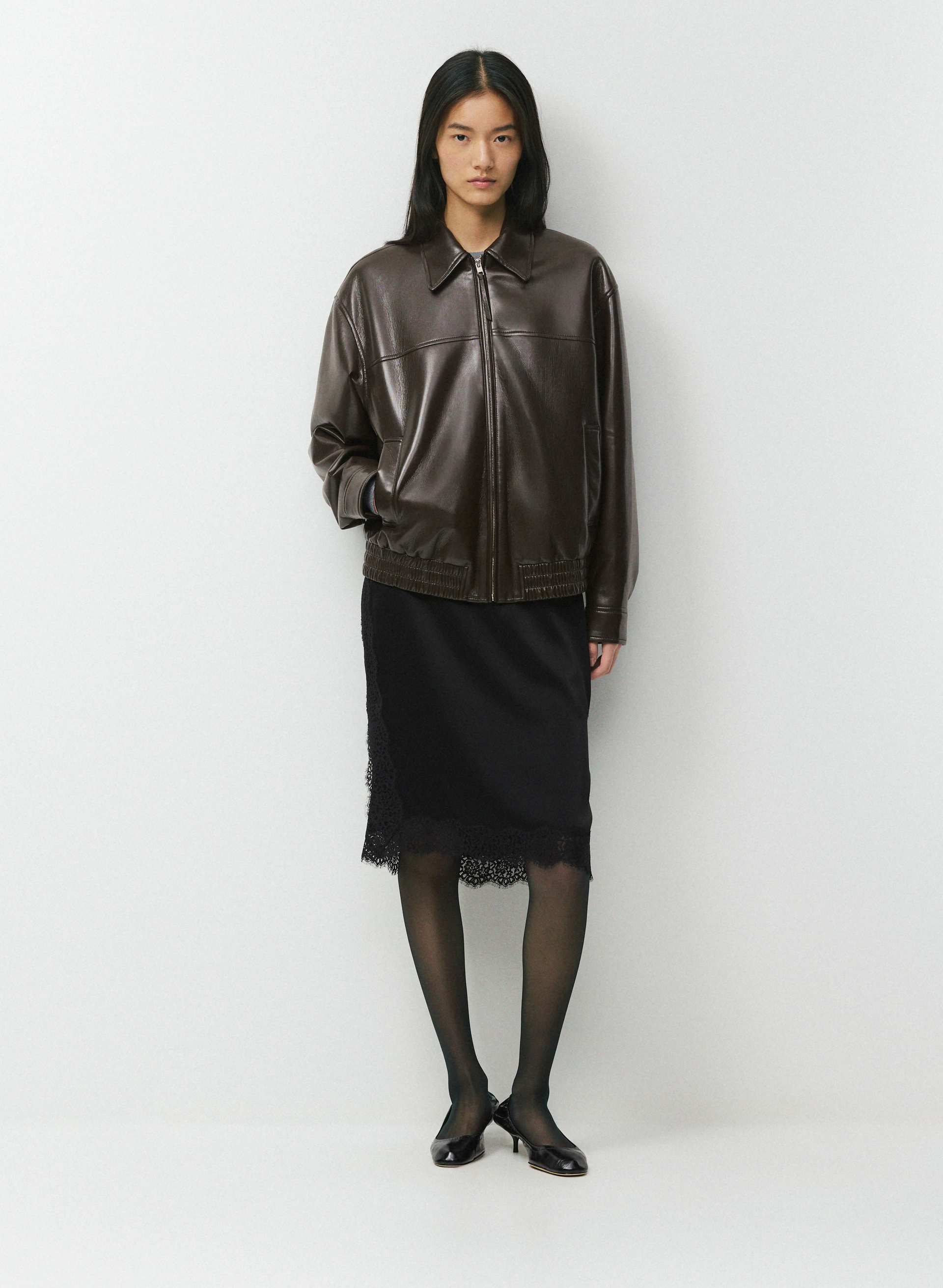 FALCON JACKET - UNREAL LEATHER - UnReal Leather zip-up bomber jacket. 