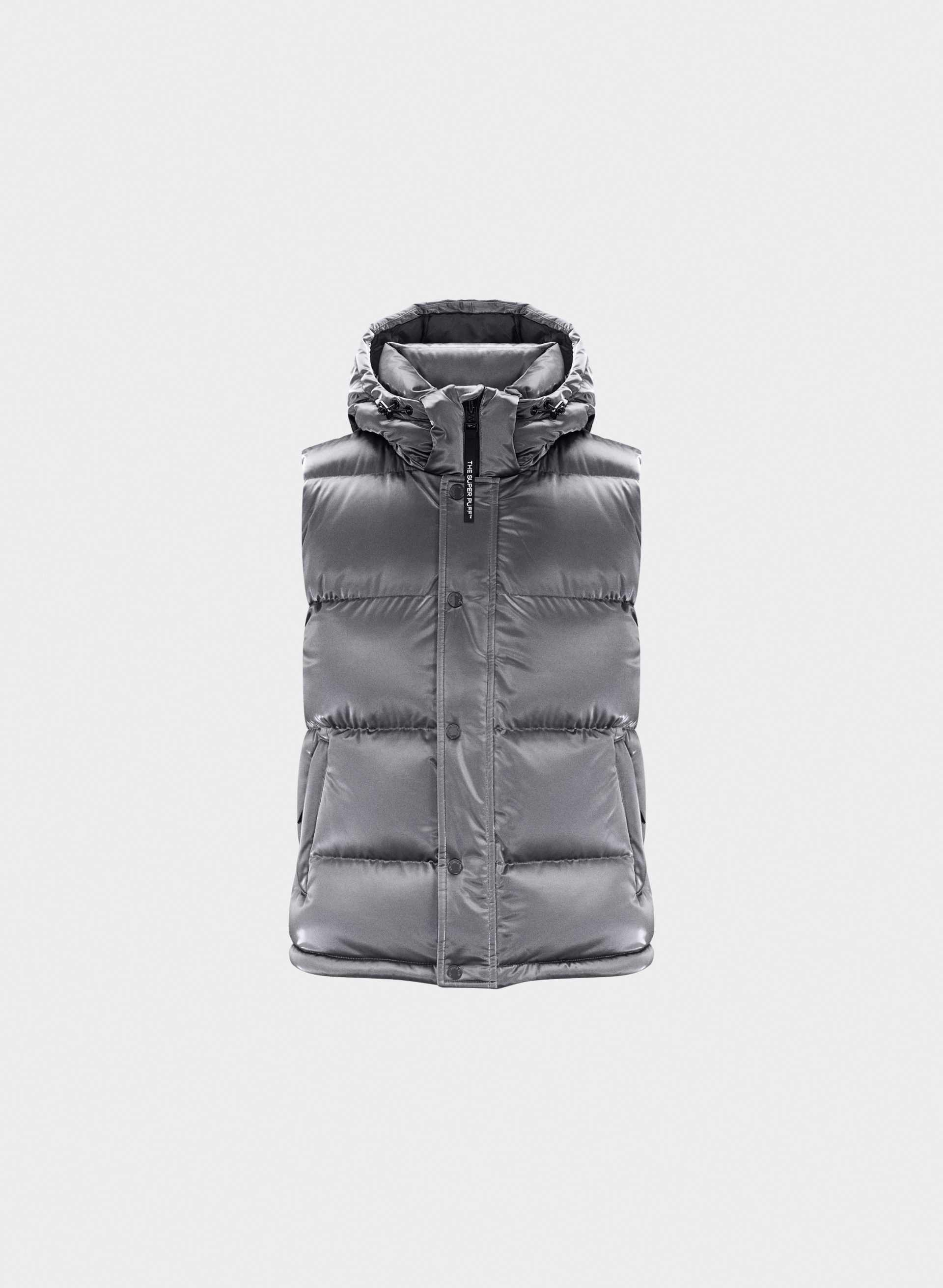 THE SUPER PUFF™ VEST - LIQUID SHINE - Liquid Shine 800+ fill-power premium down puffer vest. 