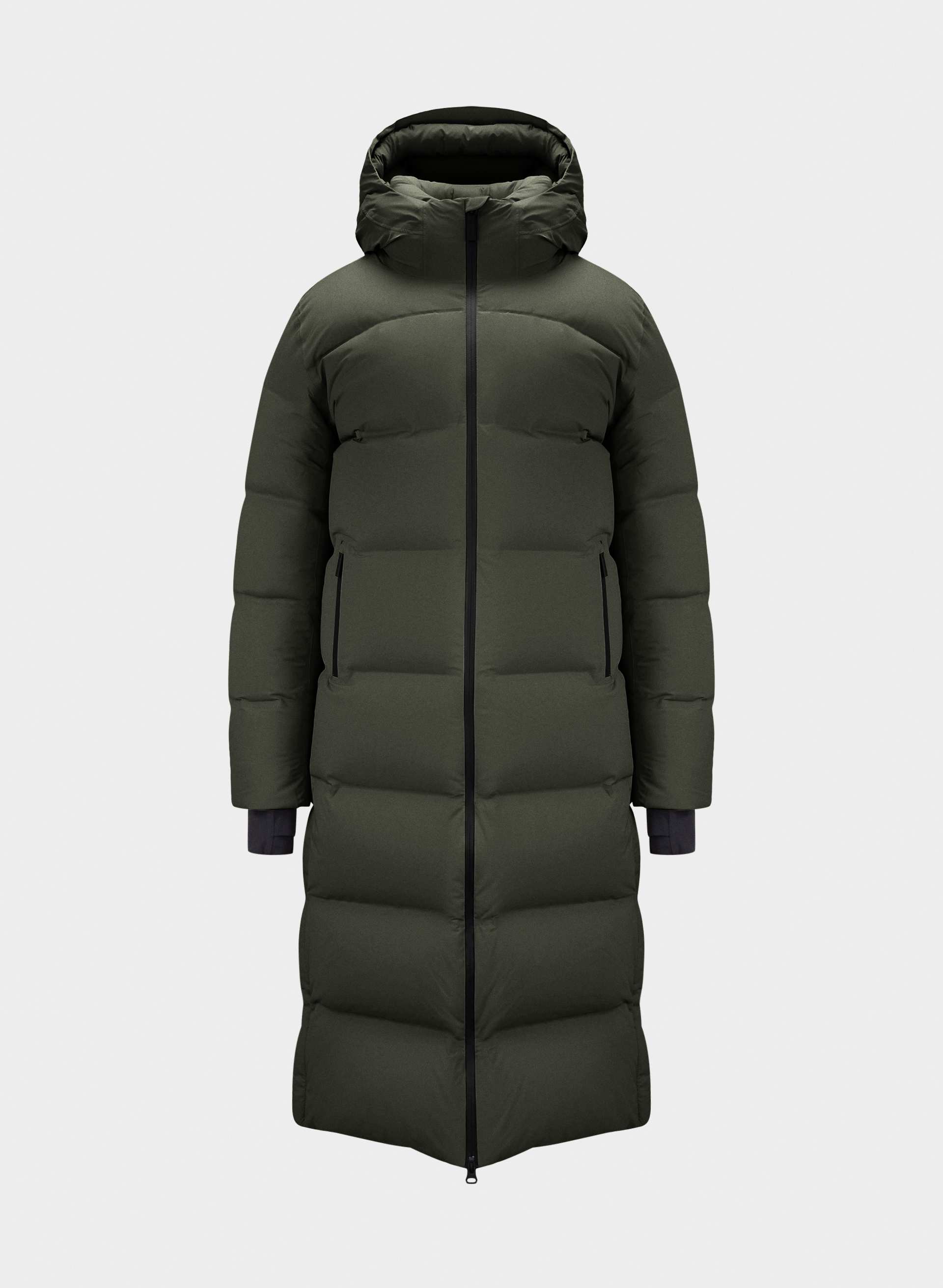 THE SUPER PUFF₂O™ LONG - RAINSTOP™ - Japanese waterproof ripstop long 800+ fill-power premium down puffer jacket. 