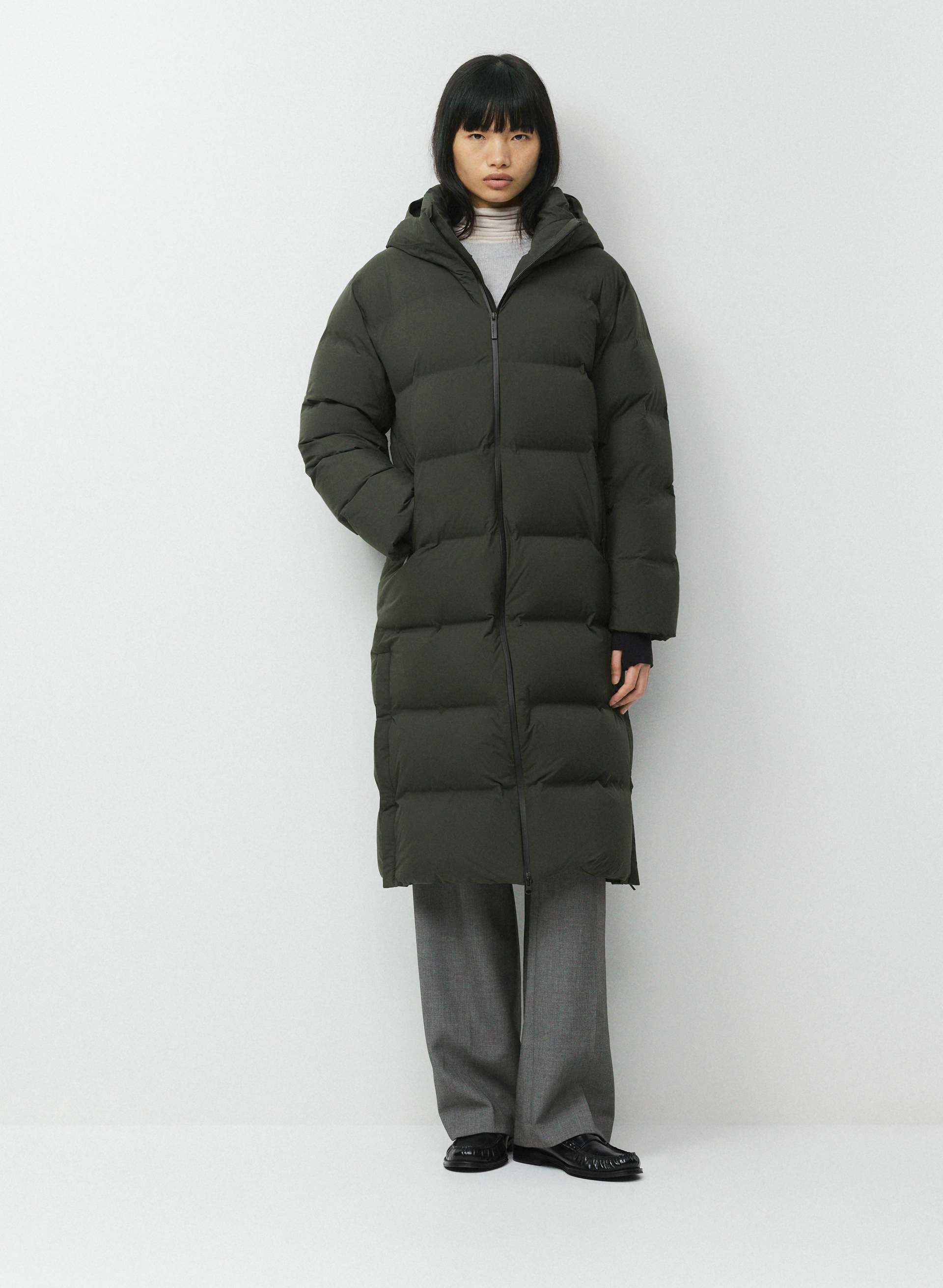 THE SUPER PUFF₂O™ LONG - RAINSTOP™ - Japanese waterproof ripstop long 800+ fill-power premium down puffer jacket. 