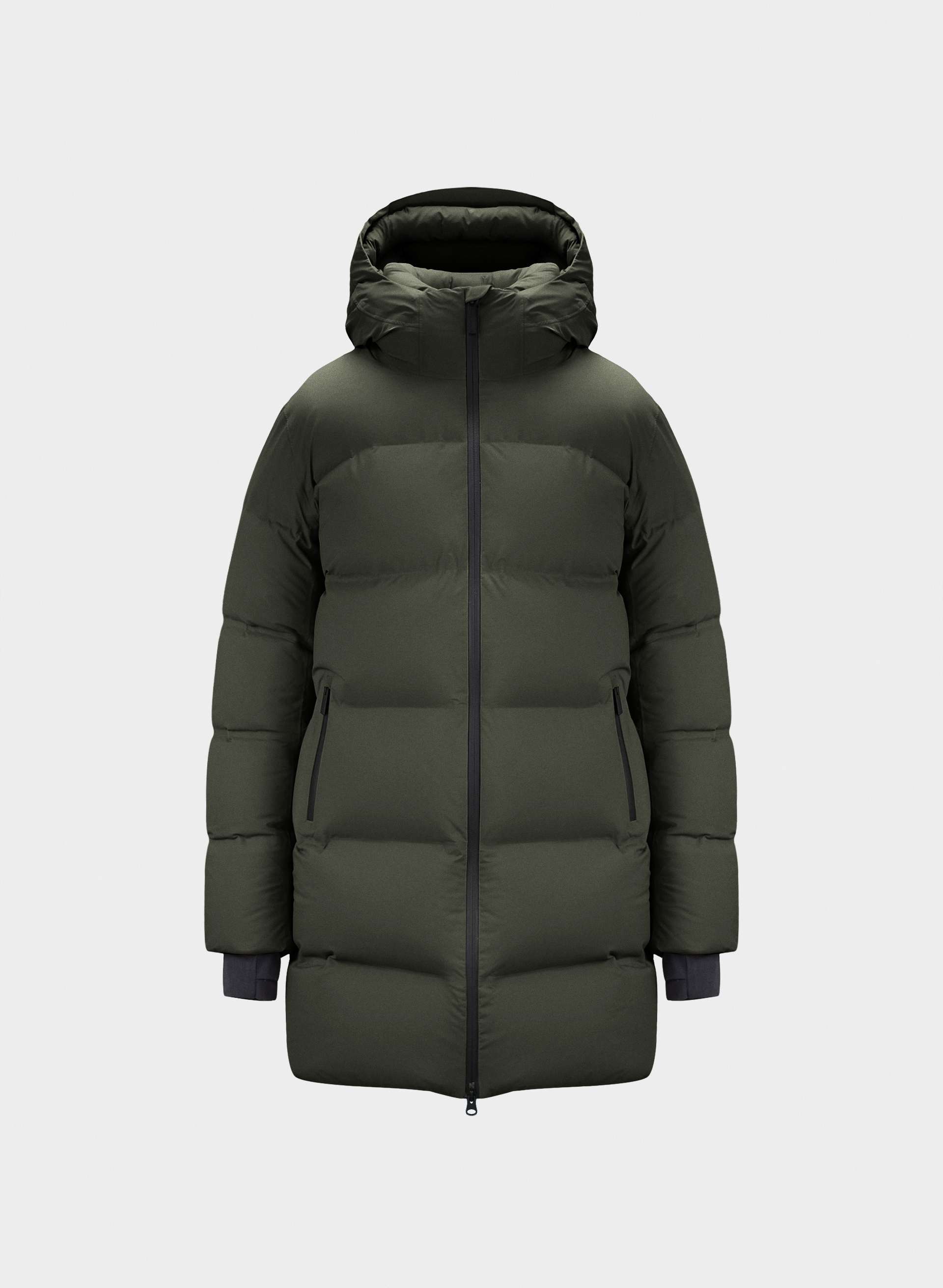 THE SUPER PUFF₂O™ MID - RAINSTOP™ - Japanese waterproof ripstop mid-length 800+ fill-power premium down puffer jacket. 