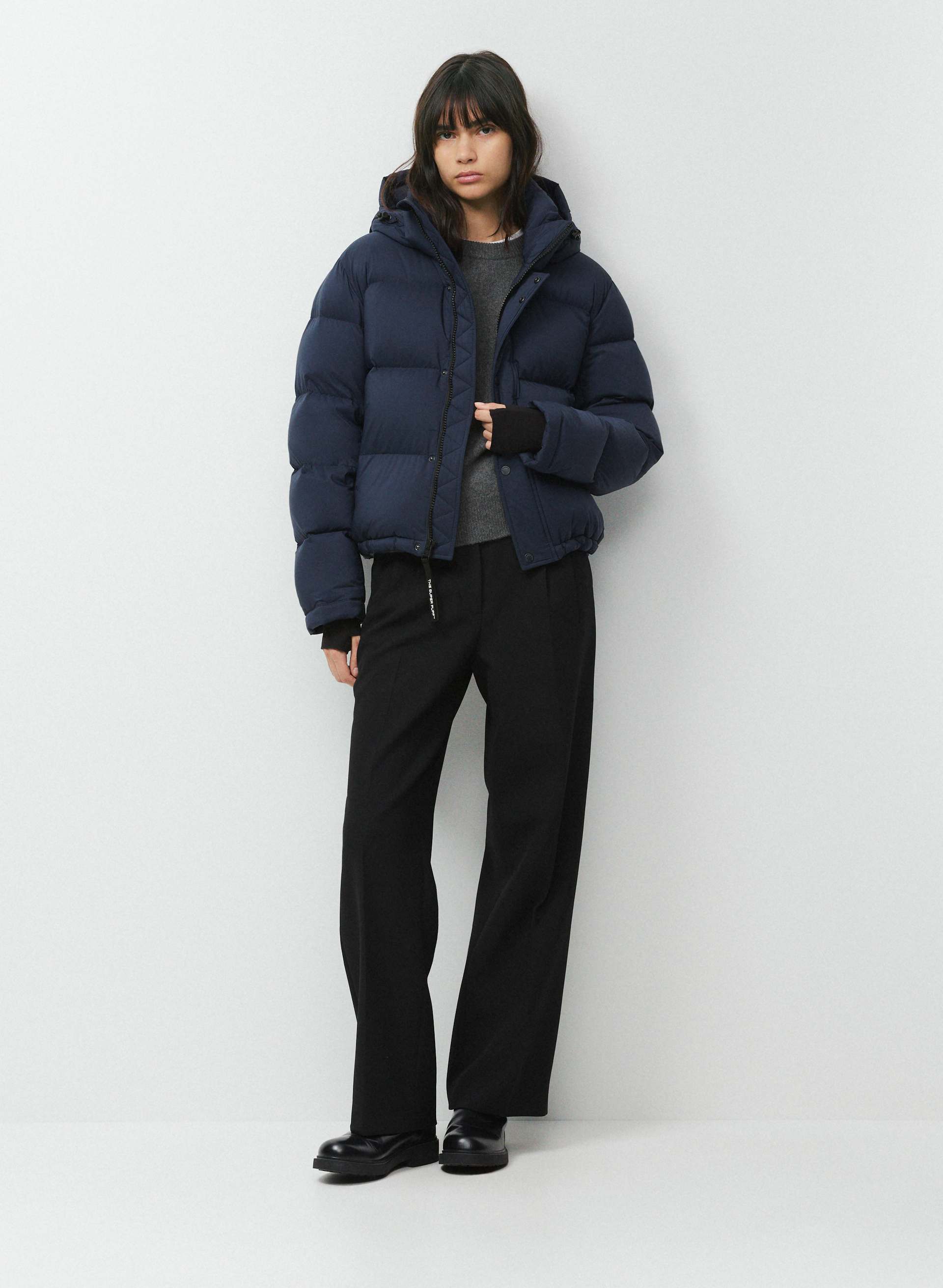 THE SUPER PUFF™ SHORTY - CLIMATTE™ - cliMATTE™ Japanese ripstop cropped 800+ fill-power premium down puffer jacket. 