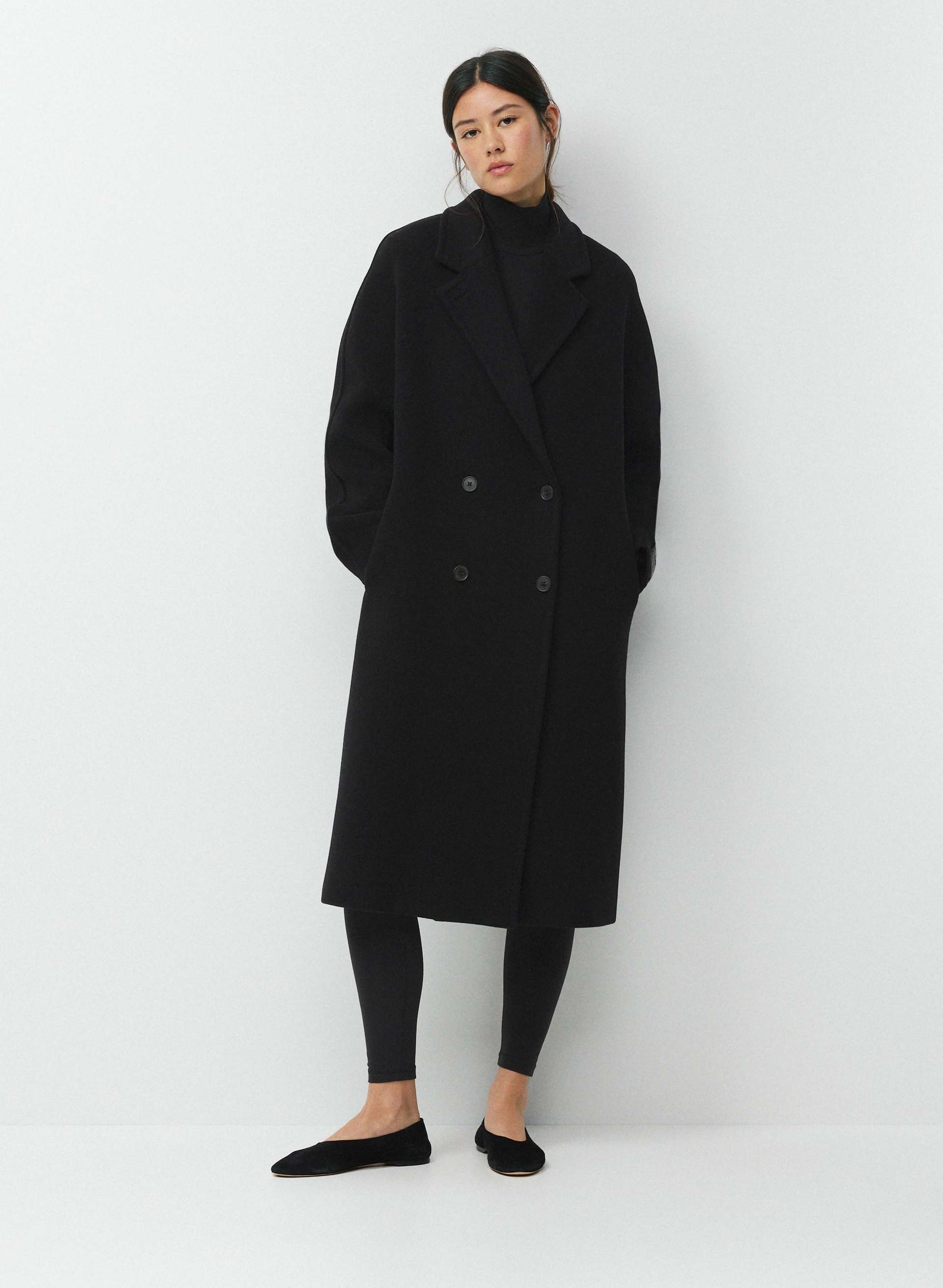 MANTEAU THE SLOUCH™ - CACHEMIRE-LAINE DOUX - Manteau croisé en cachemire-laine doux d’Italie. 