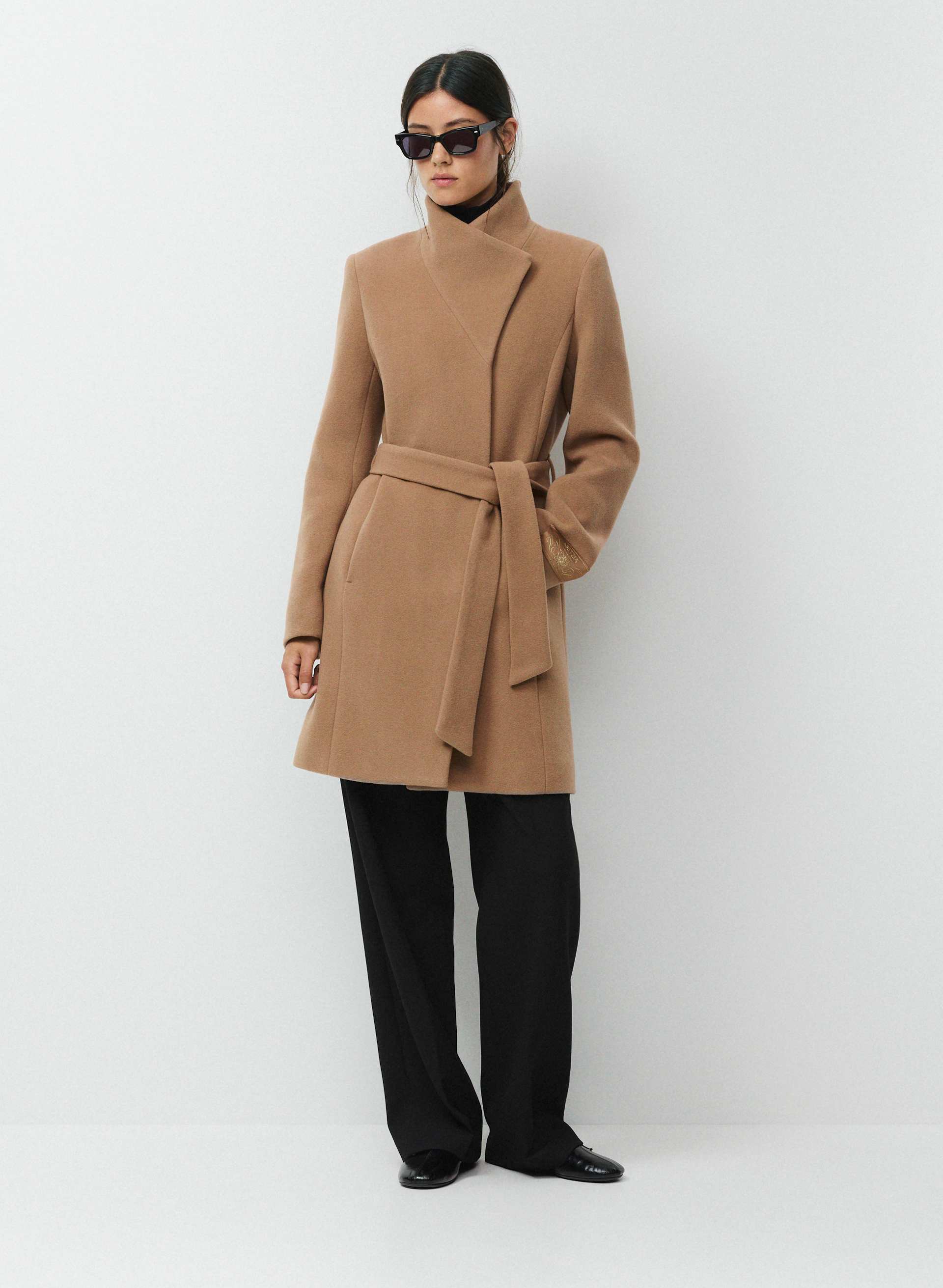 THE CONNOR COAT - SOFT WOOL CASHMERE - Minimal Italian soft wool and cashmere wrap coat. 