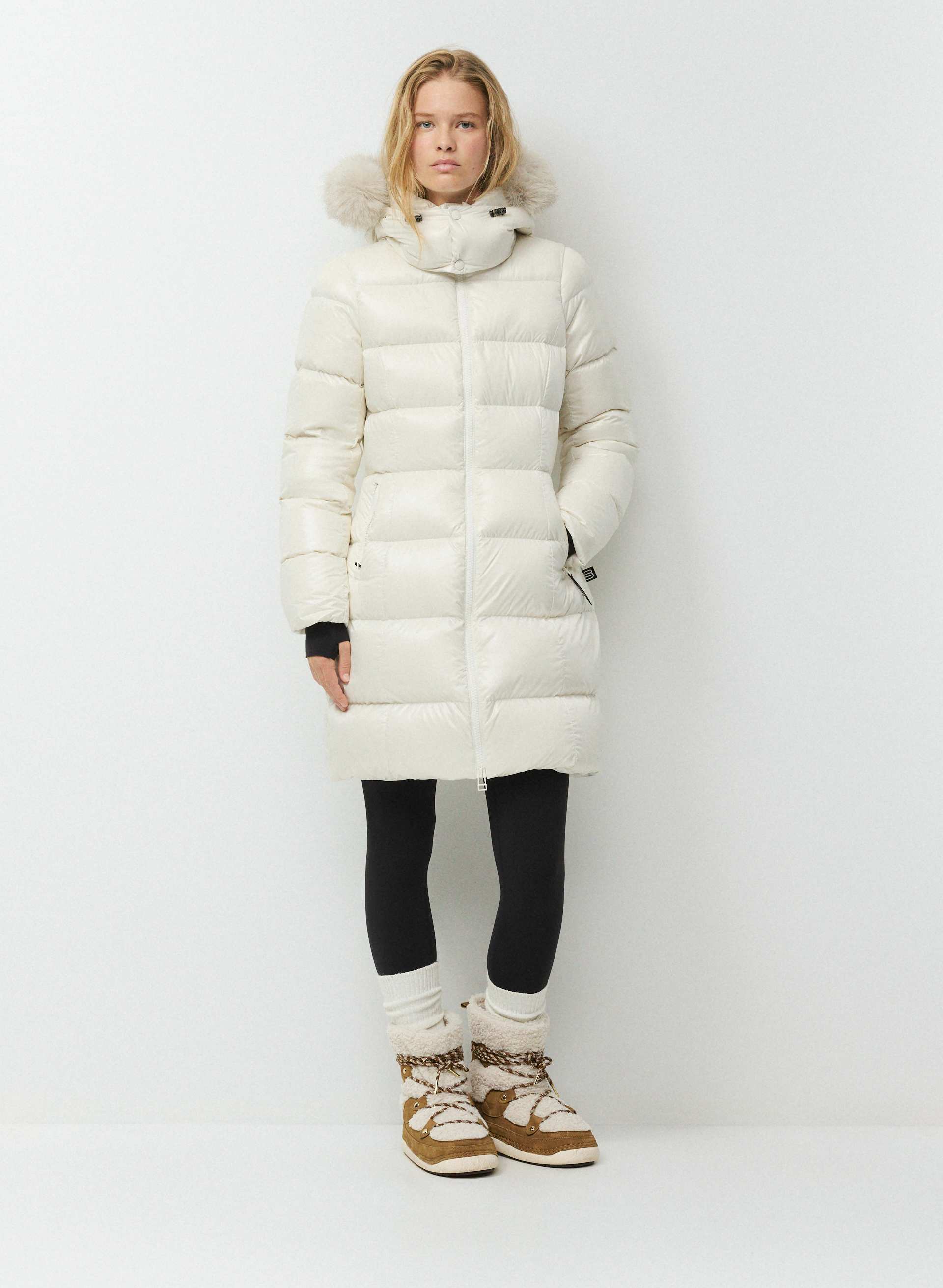 THE SUPERSNUG PUFF™ MID - HI-GLOSS - French Hi-Gloss mid-length slim-fit 800+ fill-power premium down puffer jacket. 