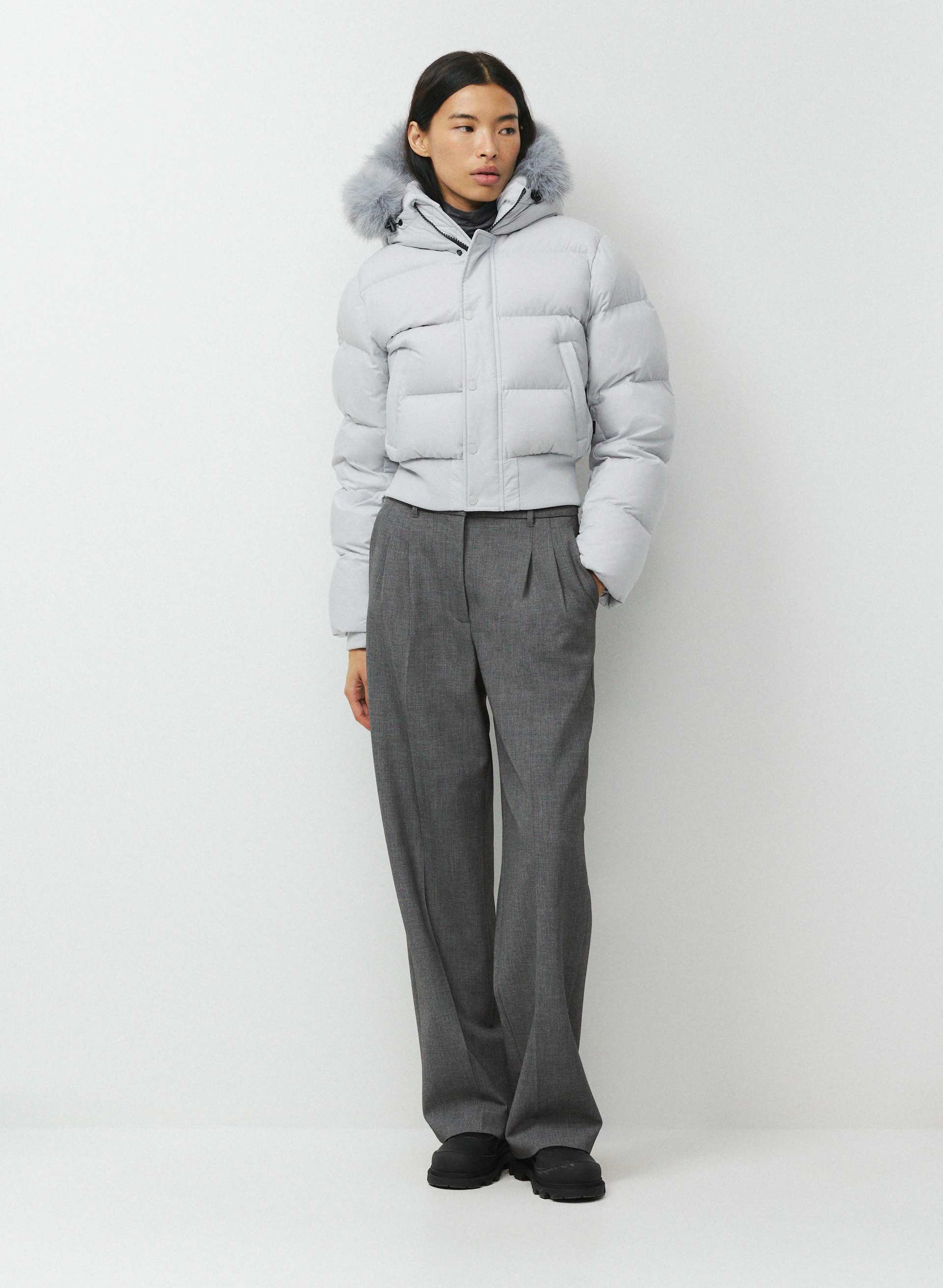 THE SUPER CHALET PUFF™ - CLIMATTE™ - cliMATTE™ Japanese ripstop 800+ fill-power premium down puffer jacket with removable Real Faux Fur trim. 