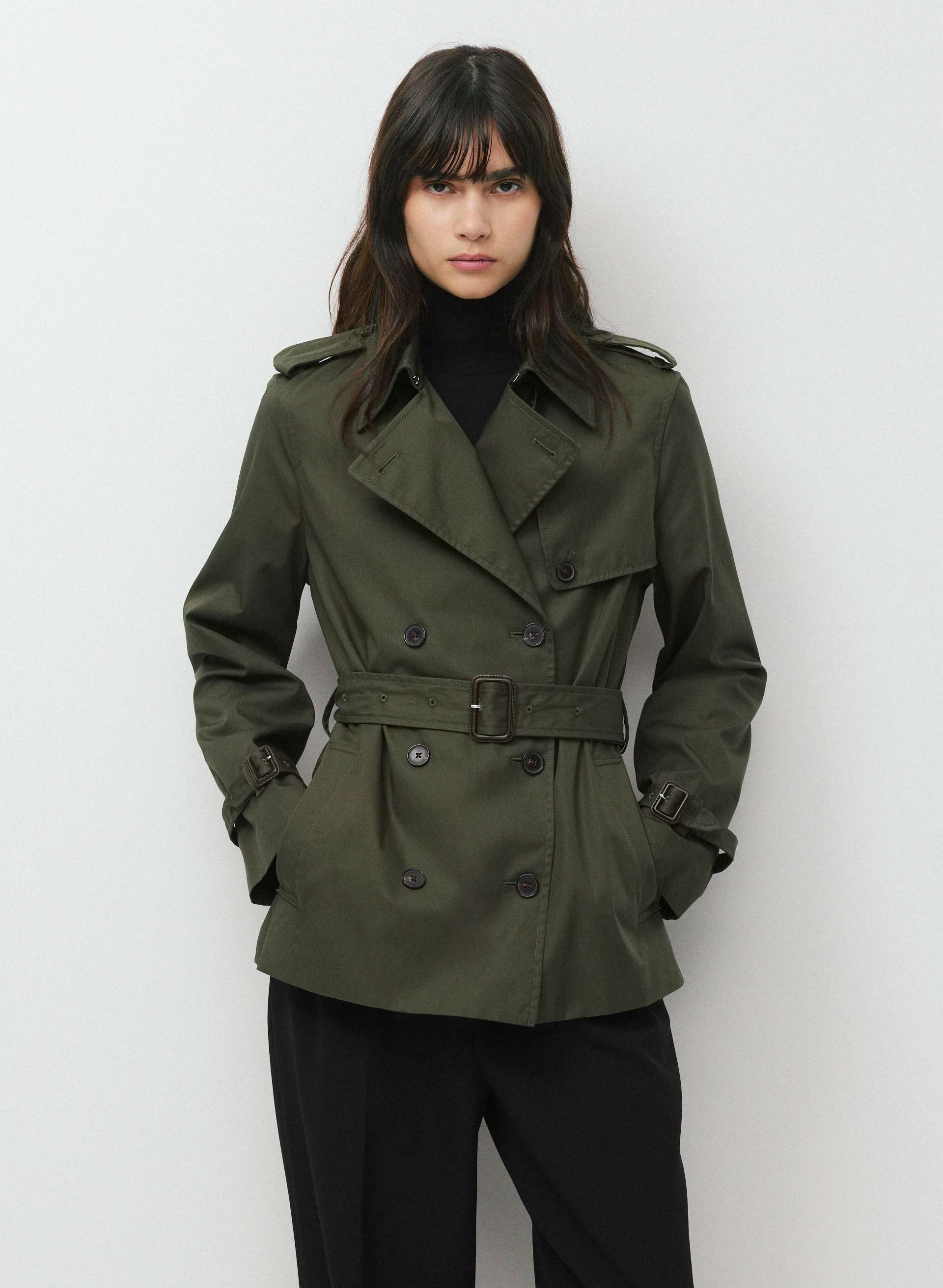 The Finch Short Trench Coat - City Twill | Aritzia CA