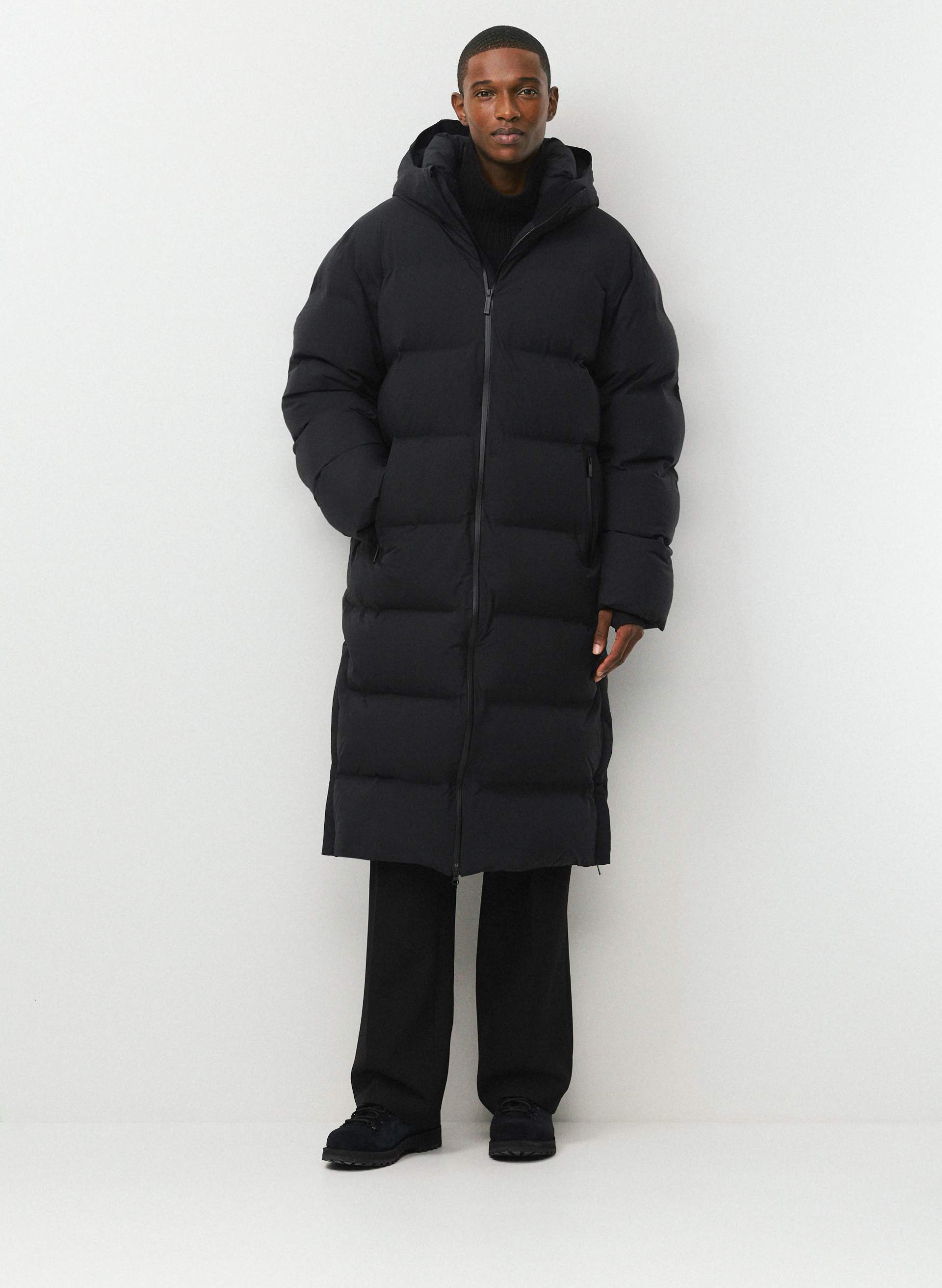 THE SUPER PUFF₂O™ MEN'S LONG - RAINSTOP™ - Men's Japanese waterproof ripstop long 800+ fill-power premium down puffer jacket. 