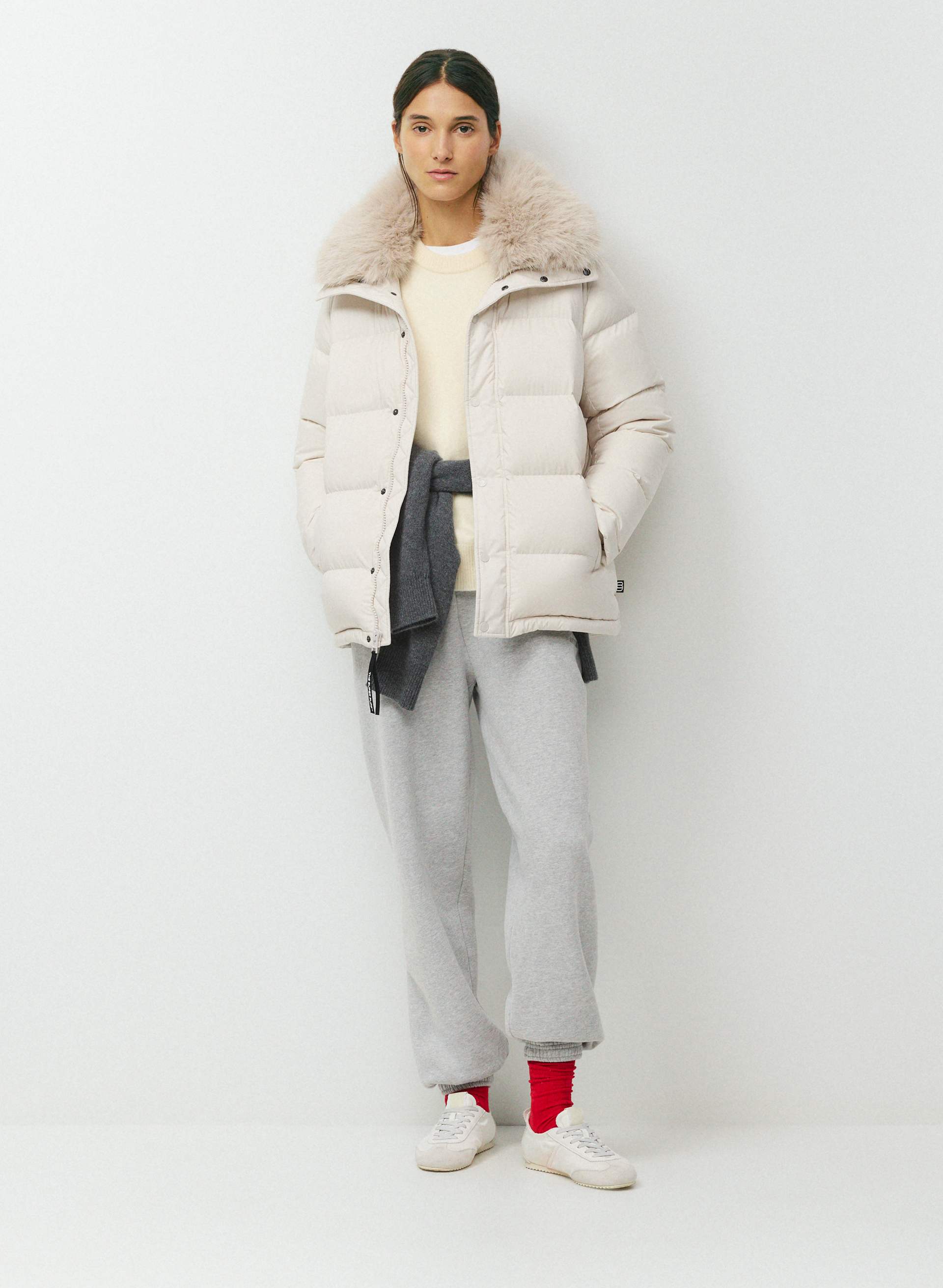 THE SUPER VILLA PUFF™ - CLIMATTE™ - Japanese water-repellent ripstop 800+ fill-power premium down puffer jacket with removable Real Faux Fur trim. 