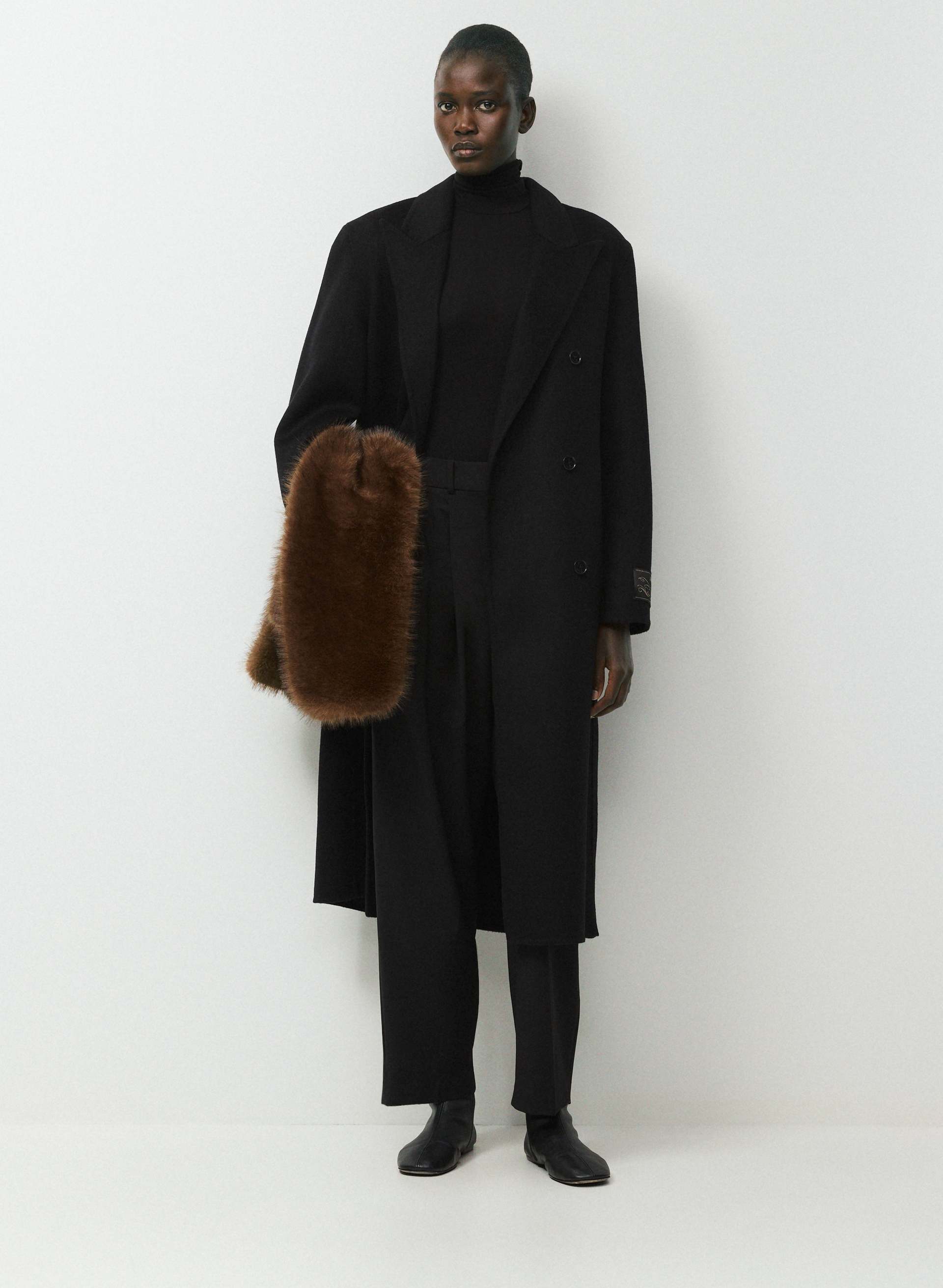THE ORIOLE DOUBLE-FACED COAT - LUXE (RE)WOOL CASHMERE - Hand-finished double-faced long Italian wool and cashmere coat. 