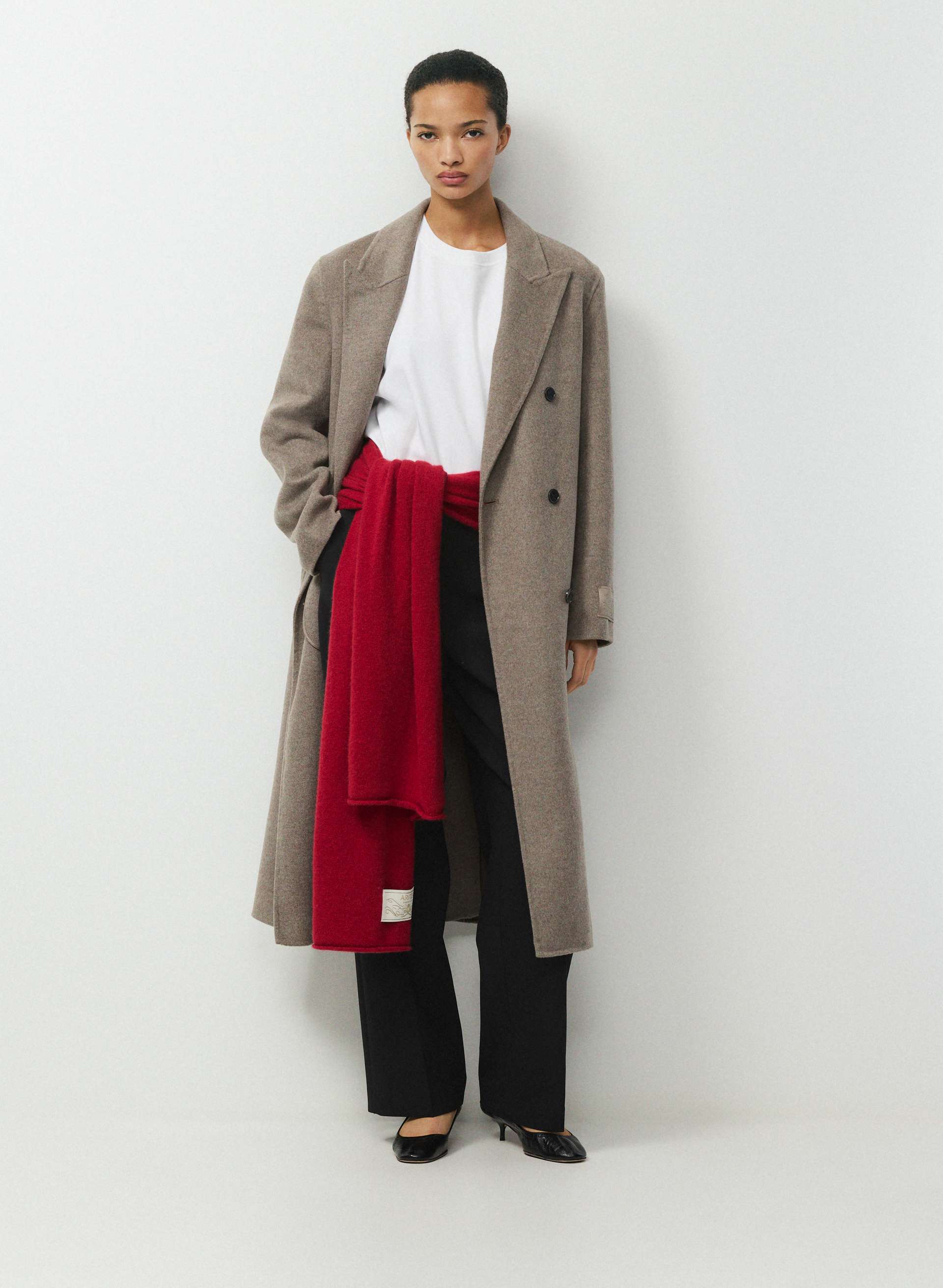 THE ORIOLE DOUBLE-FACED COAT - LUXE (RE)WOOL CASHMERE - Hand-finished double-faced long Italian wool and cashmere coat. 