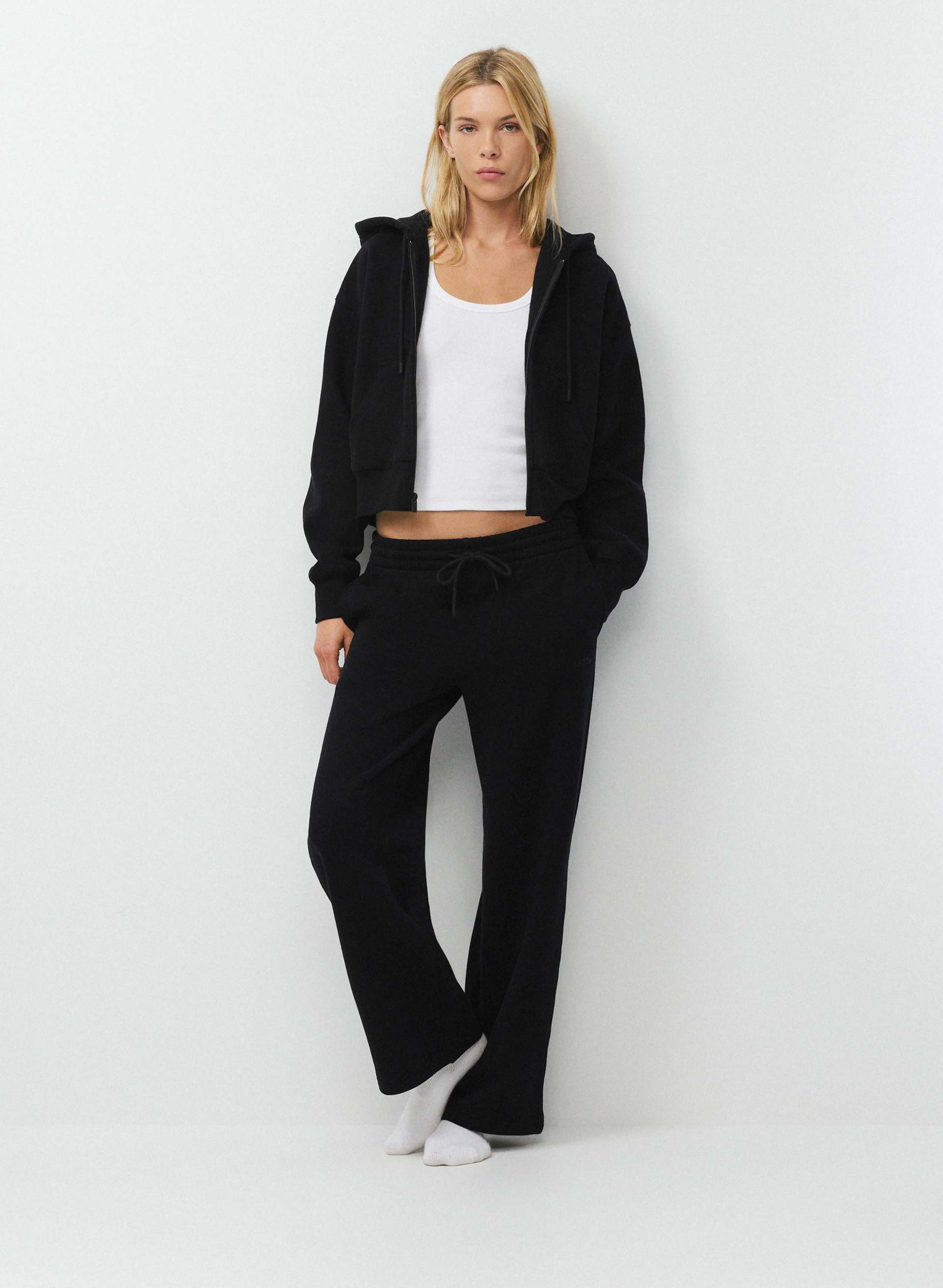 COZY SWEATFLEECE BOYFRIEND WIDE SWEATPANT - Perfected wide-leg fleece sweatpants. 