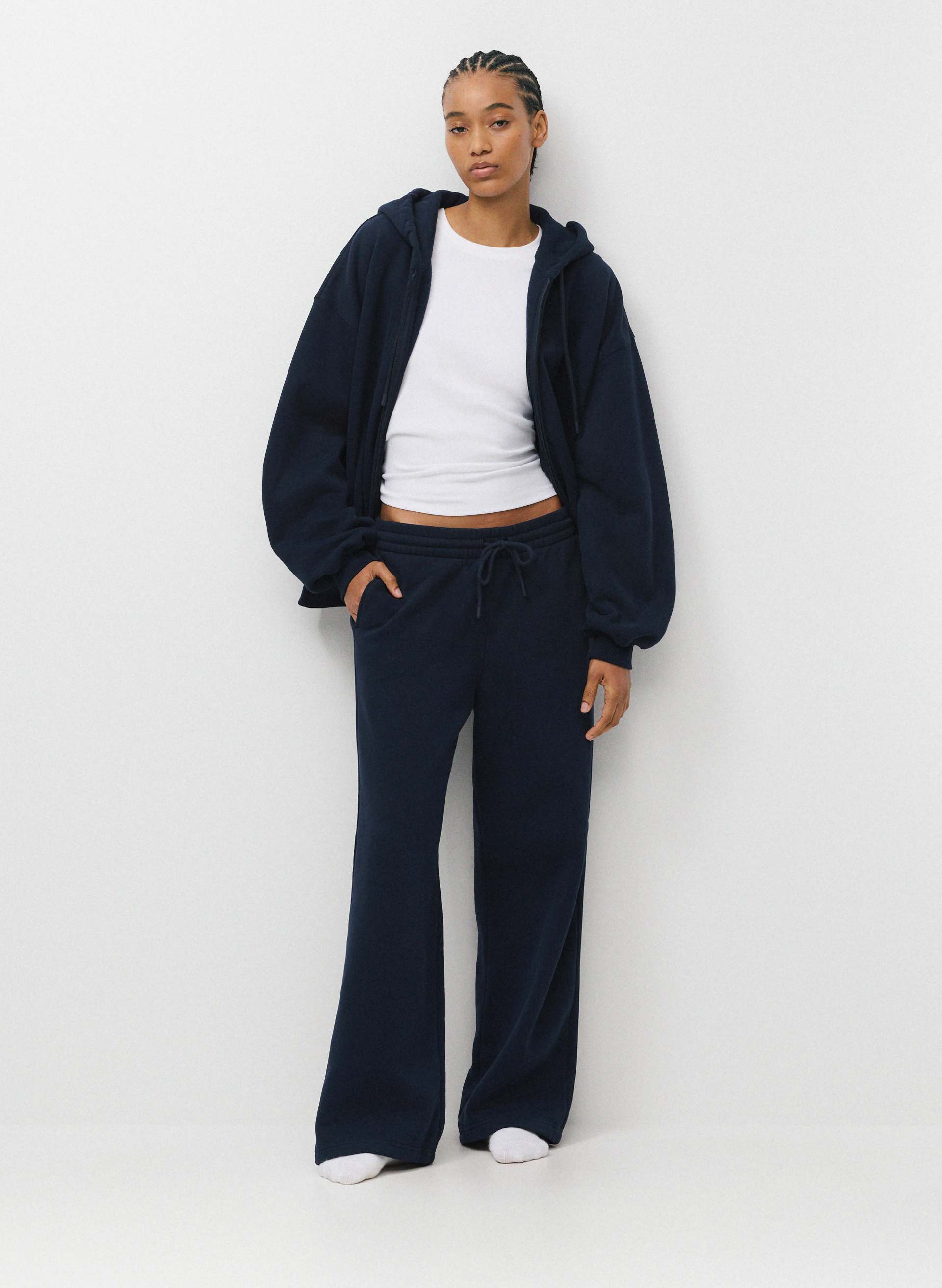 COZY SWEATFLEECE BOYFRIEND WIDE SWEATPANT - Perfected wide-leg fleece sweatpants. 
