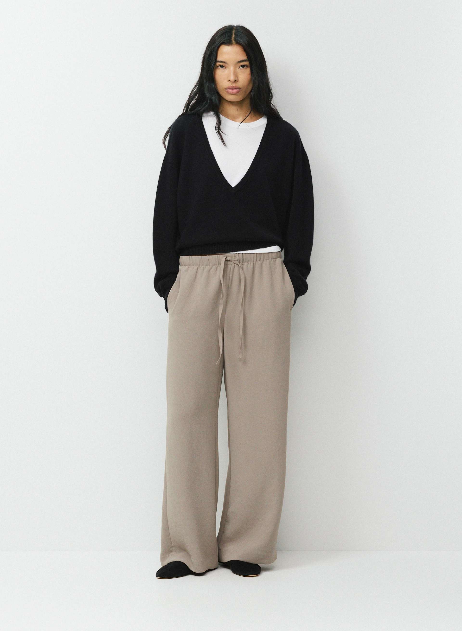 THE LODGE PANT™ - CREPETTE™ - Japanese crepe relaxed wide-leg pull-on pants. 