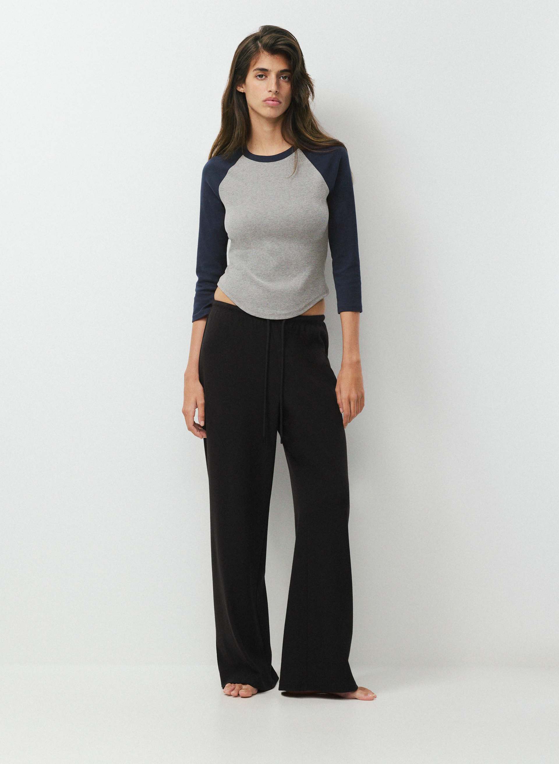 PANTALON GILMORE - BESTHUG™ - Pantalon finement côtelé à taille élastiquée et à jambe large. 