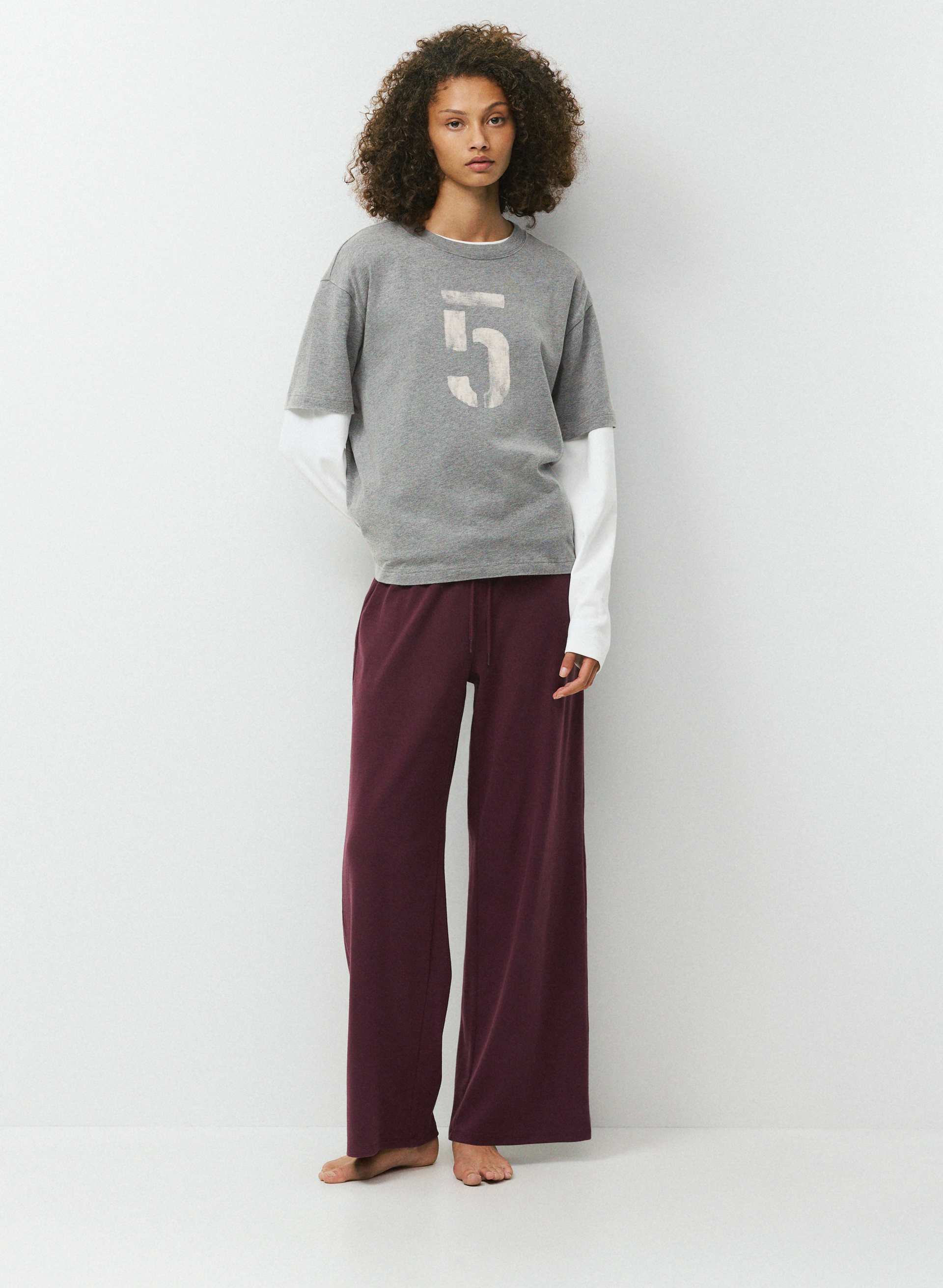 BESTHUG™ GILMORE PANT - Fine-rib wide-leg pull-on pants. 