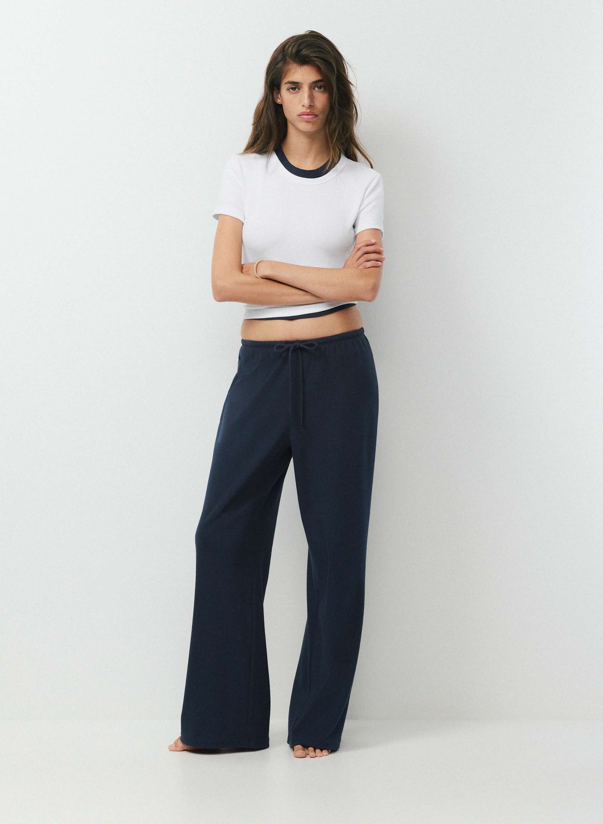BESTHUG™ GILMORE PANT - Fine-rib wide-leg pull-on pants. 