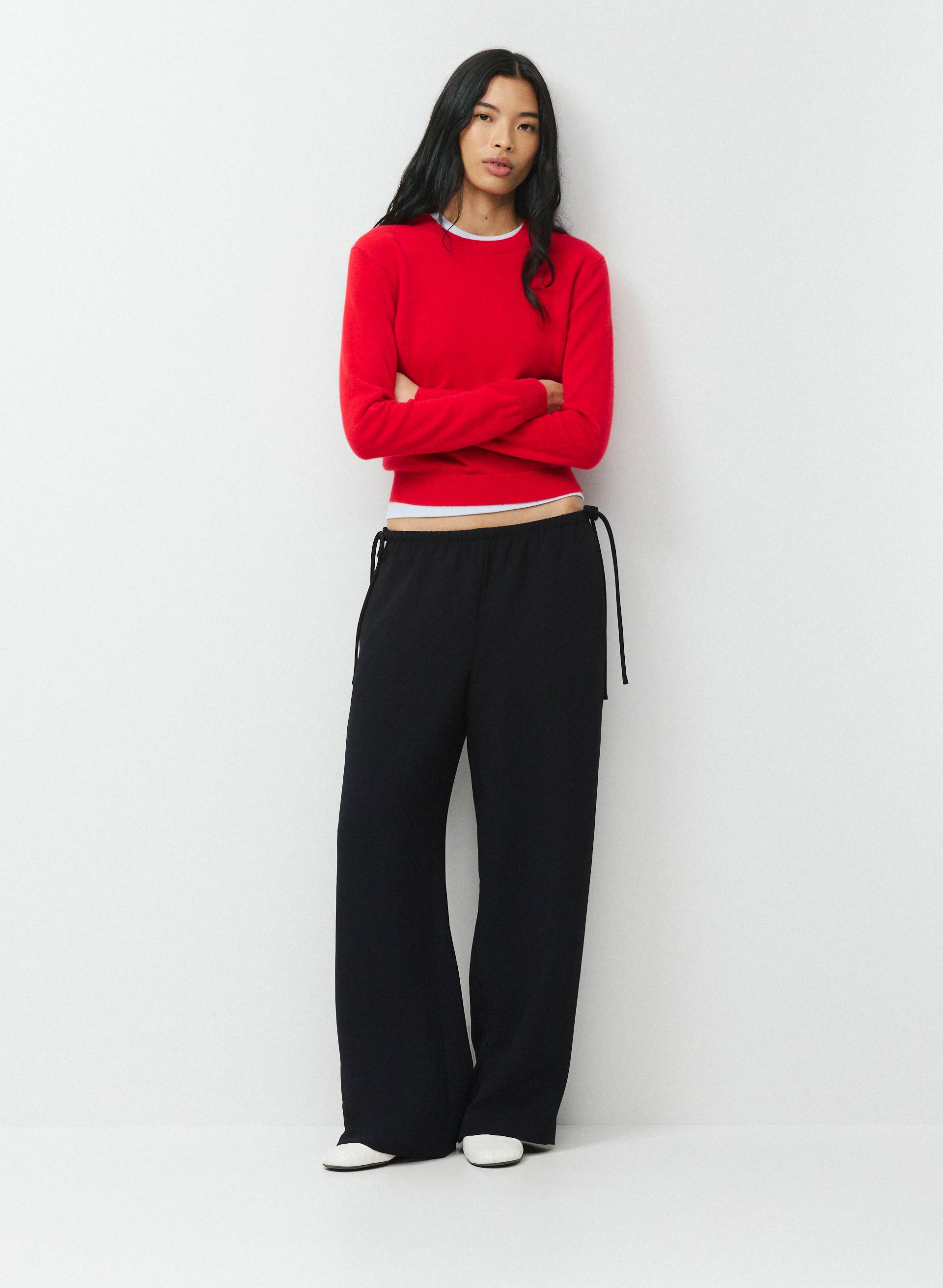 ARTISAN PANT - CREPETTE™ - Japanese crepe relaxed wide-leg pants with waist ties. 