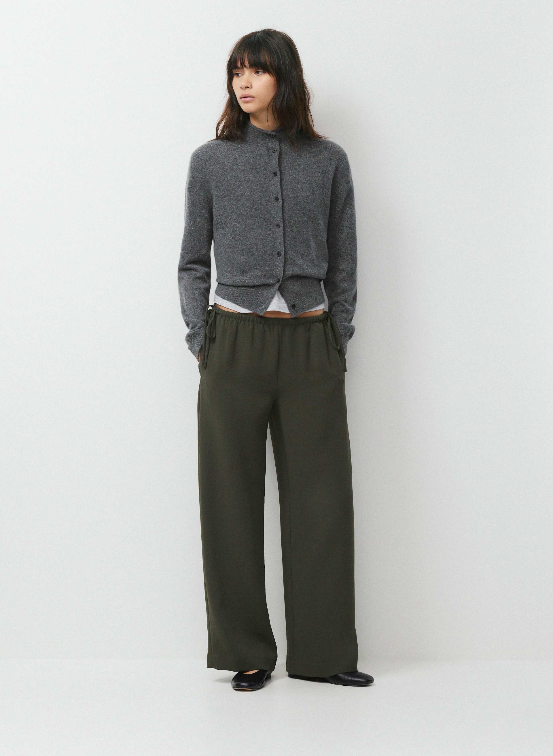ARTISAN PANT - CREPETTE™ - Japanese crepe relaxed wide-leg pants with waist ties. 