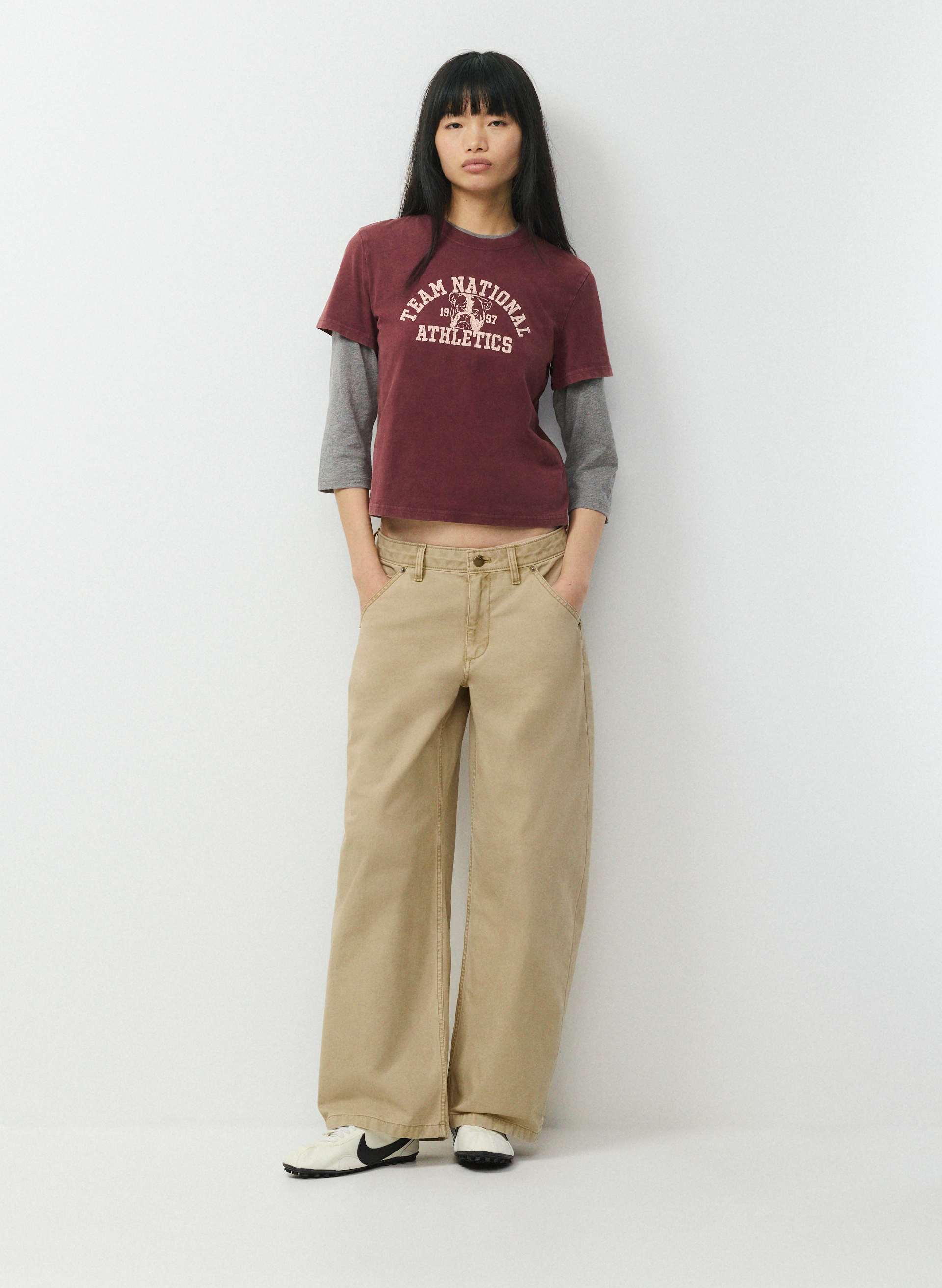 RODEO BARREL PANT - 100% cotton super low-rise barrel-leg pants. 