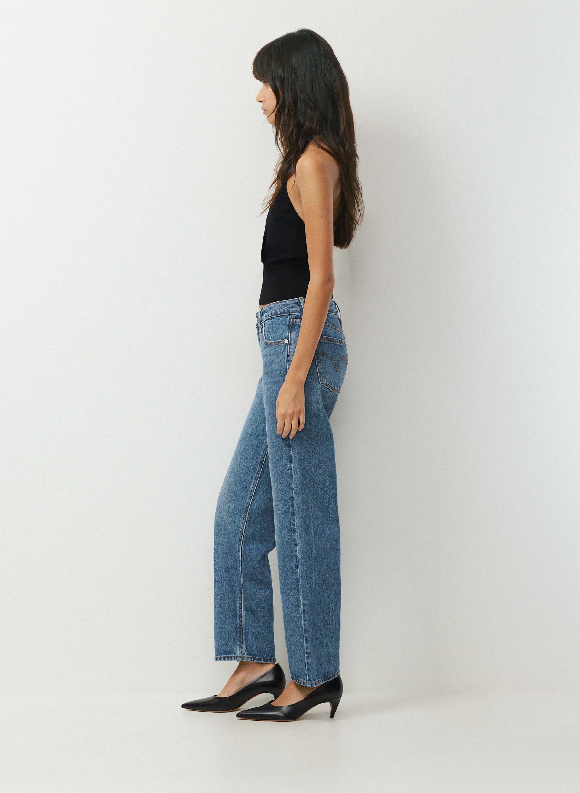 JEAN DROIT À TAILLE BASSE | Aritzia